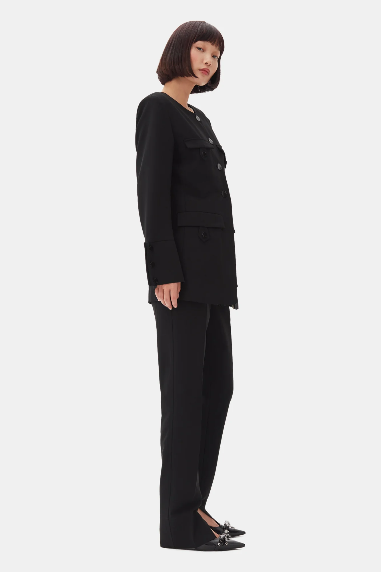 Suiting Fitted Blazer | Black - Image 5
