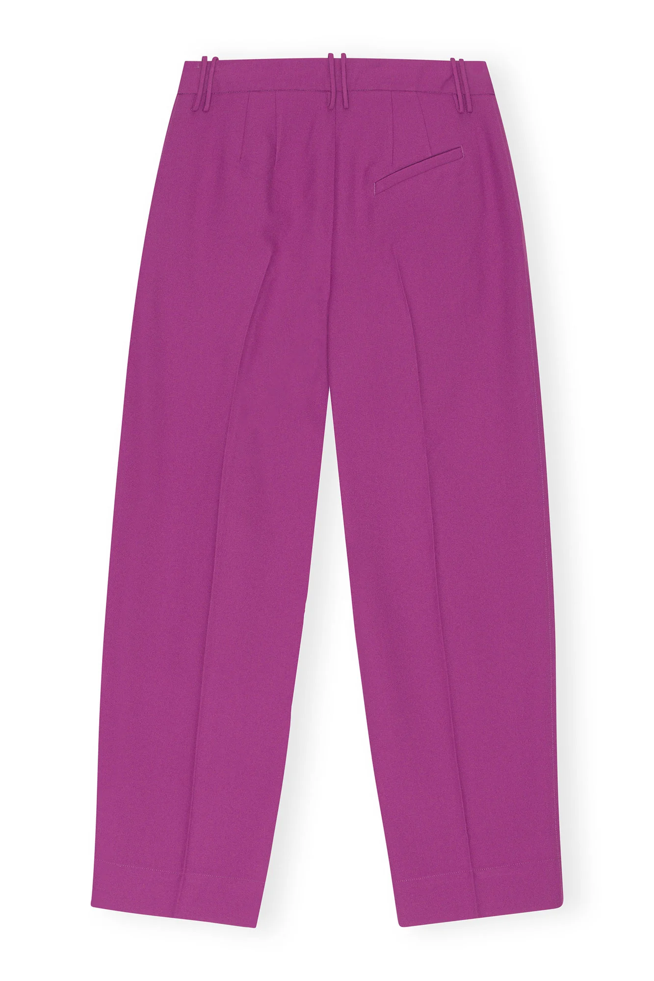 Summer Suiting Relaxed Pleated Trousers | Purple Wine - Image 3