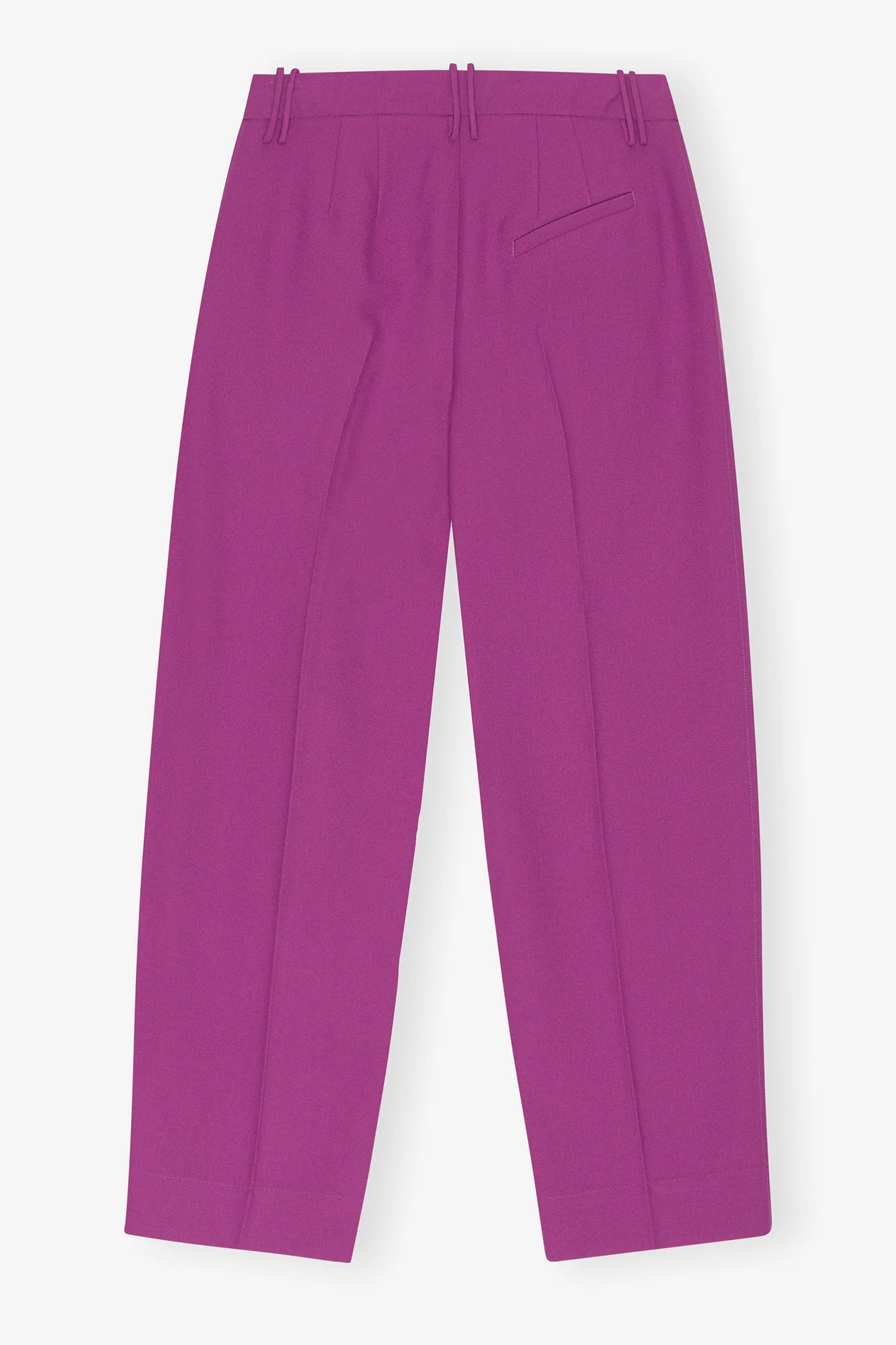 Summer Suiting Relaxed Pleated Trousers | Purple Wine - Image 4