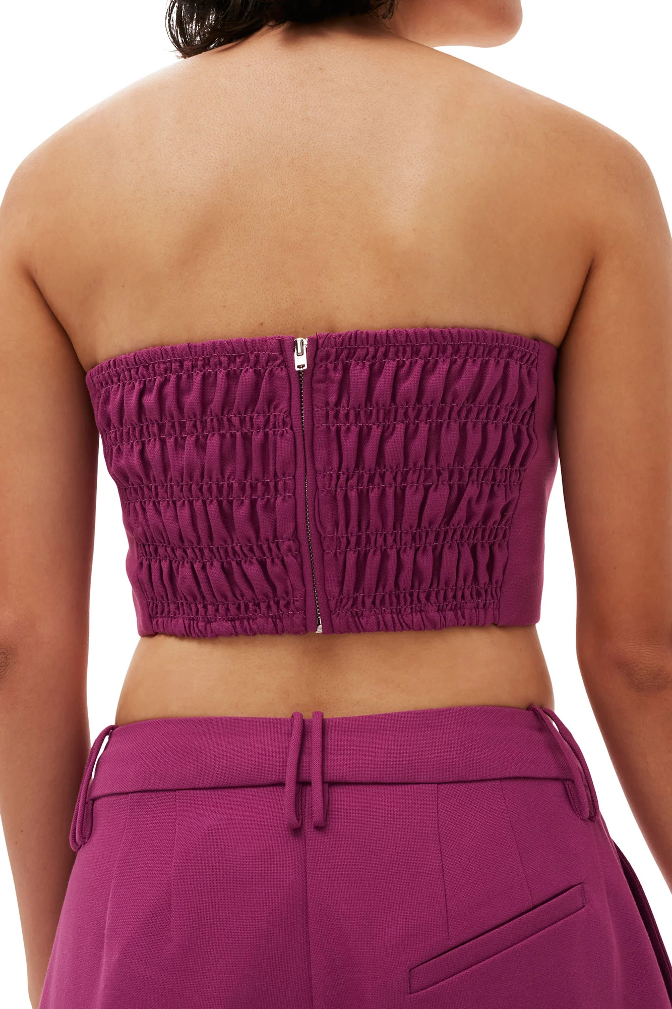 Summer Suiting Sleeveless Top | Purple Wine - Image 5