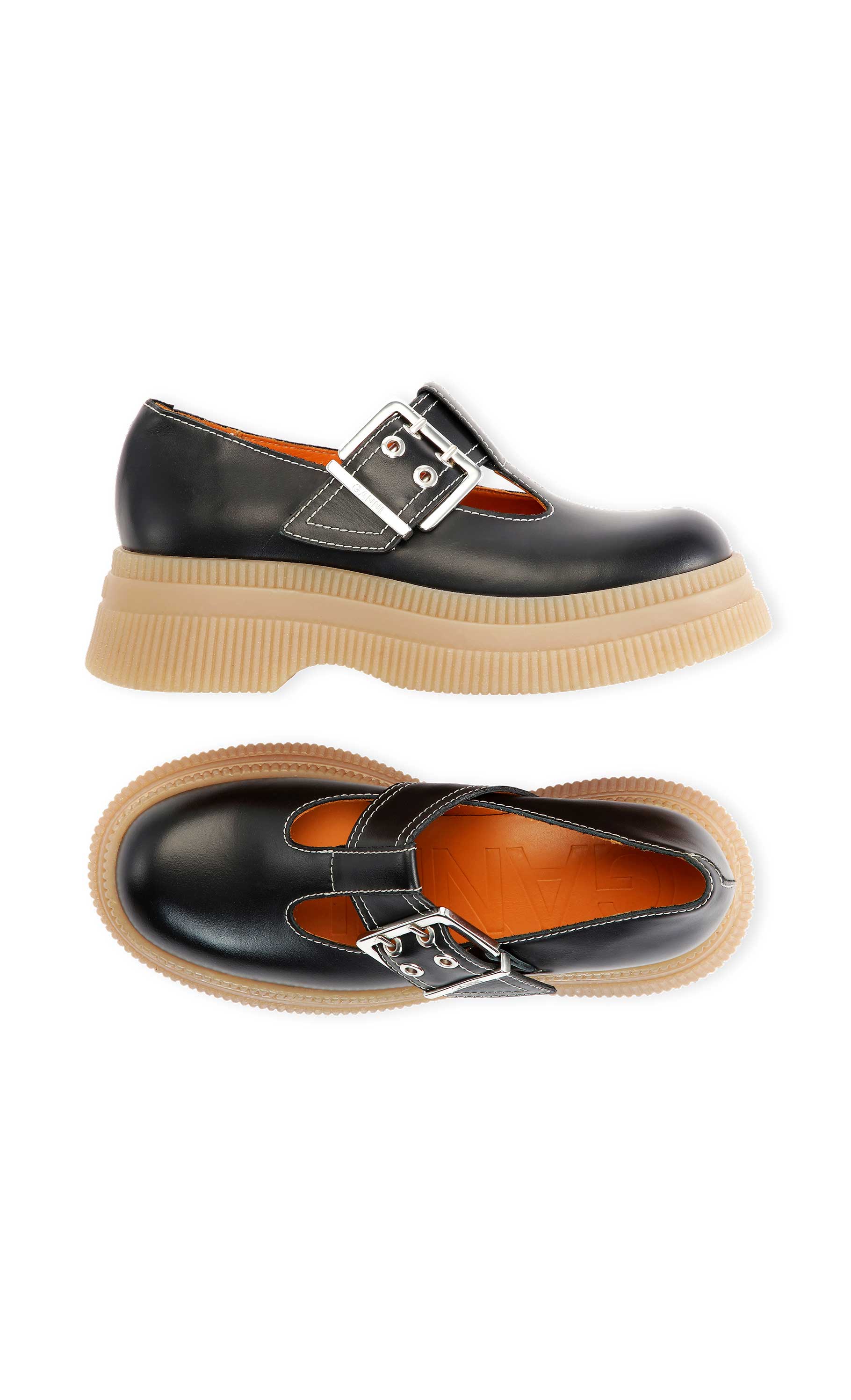 T-Strap Loafers | Black - Image 2