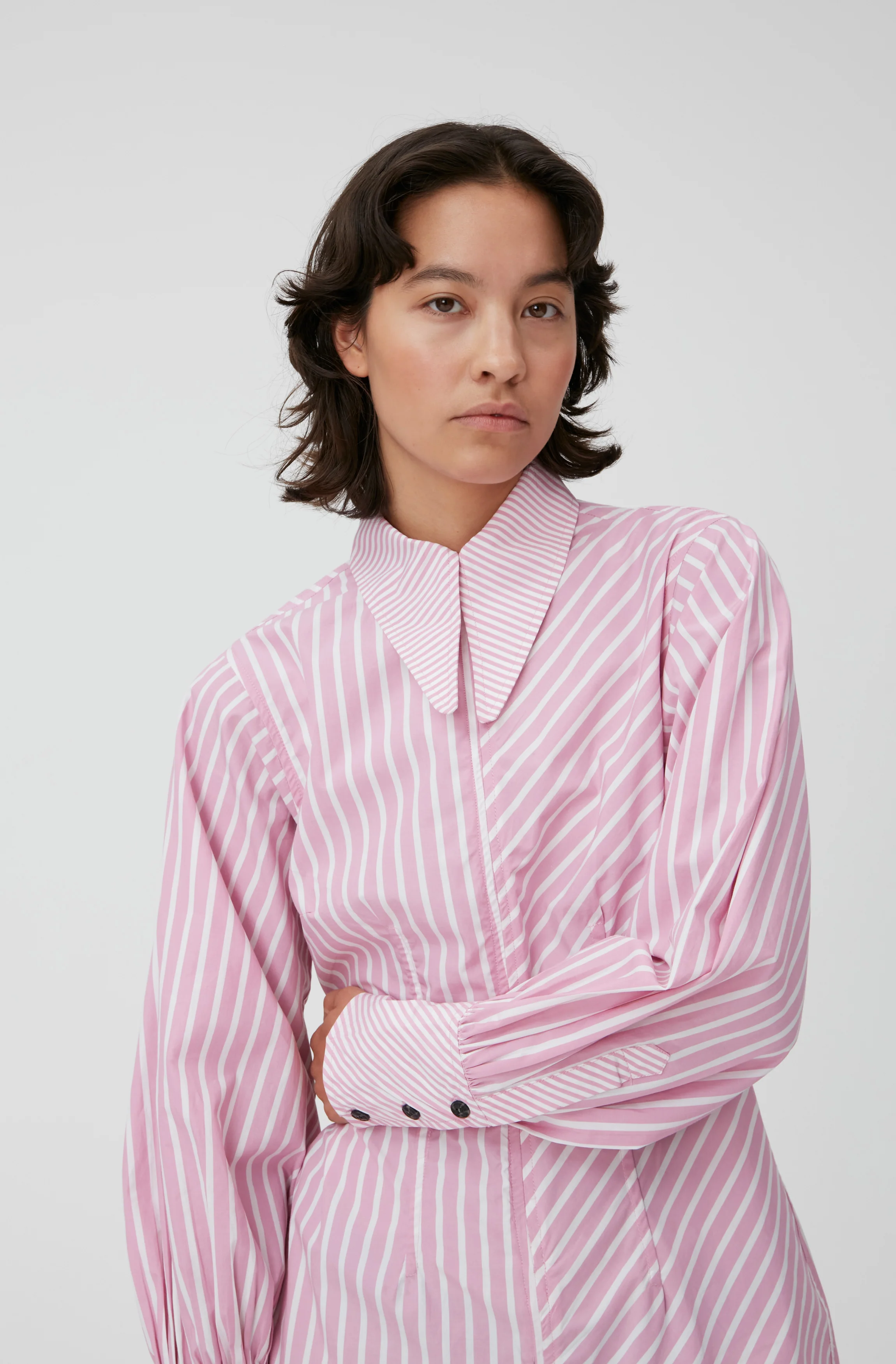 Tailored Shirt Mini Dress | Moonlight Mauve - Image 4