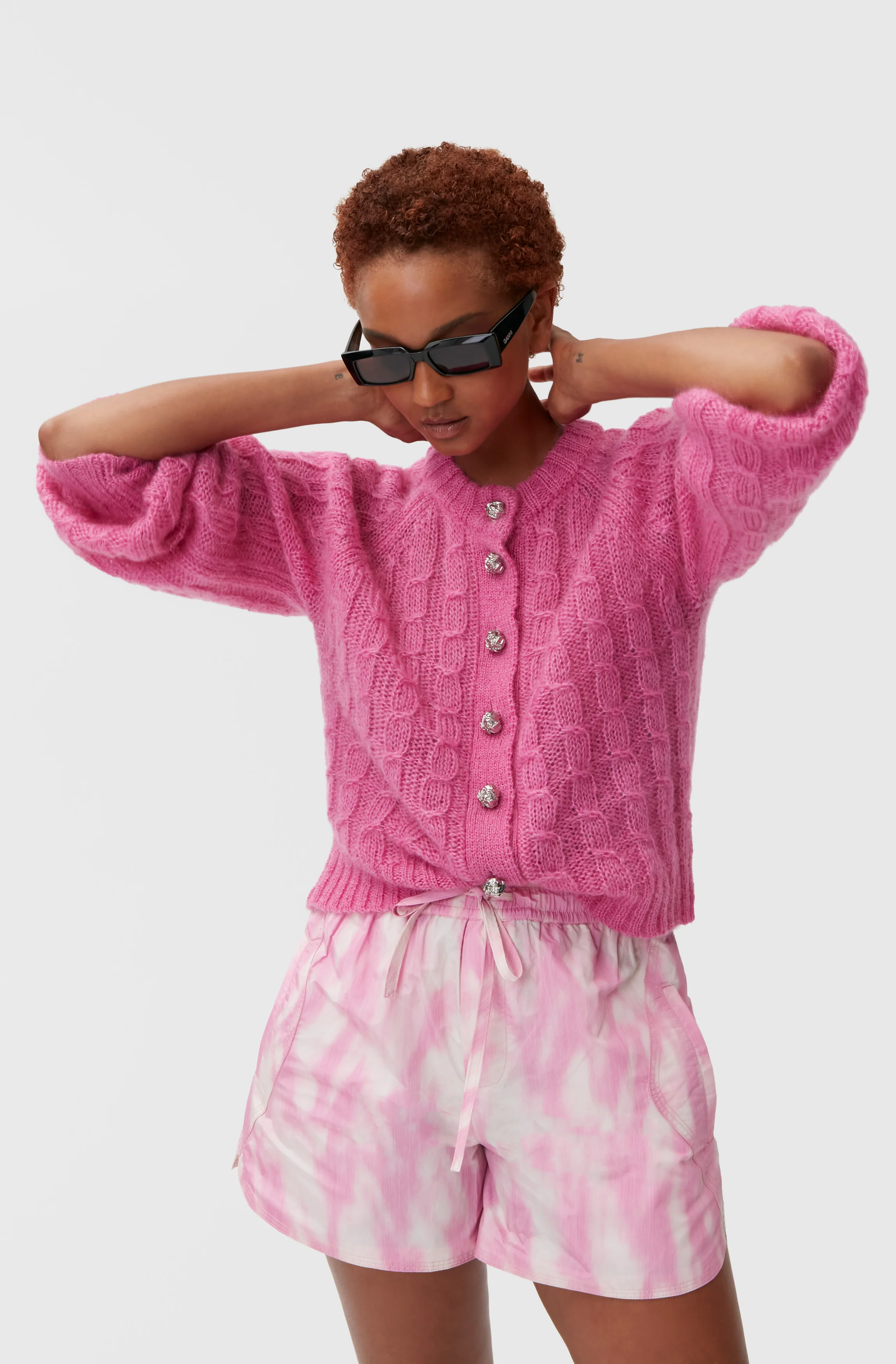 Tech Fabric Shorts | Dreamy Daze Phlox Pink - Image 5