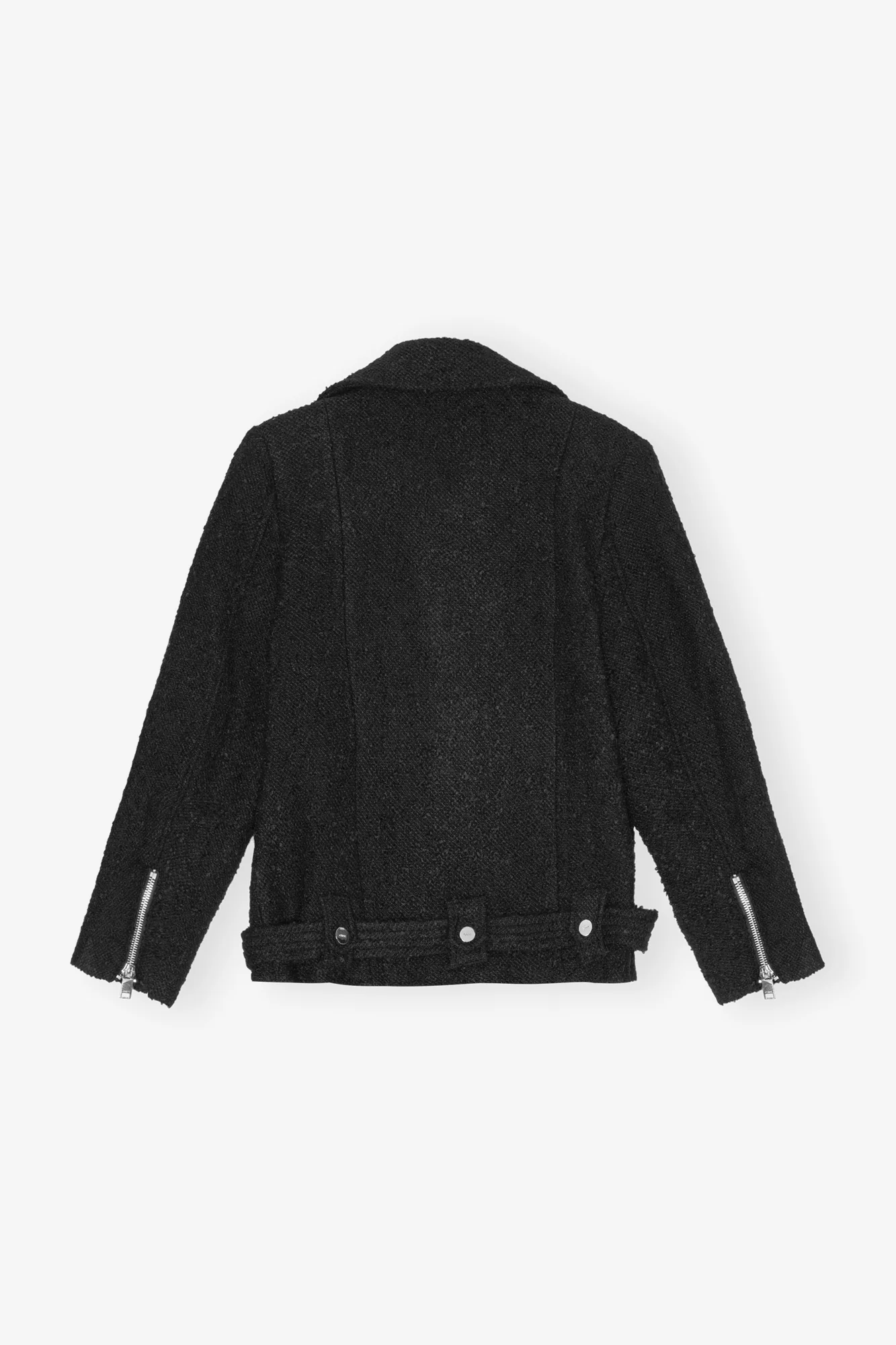 Textured Boucle Wool Jacket | Black - Image 2