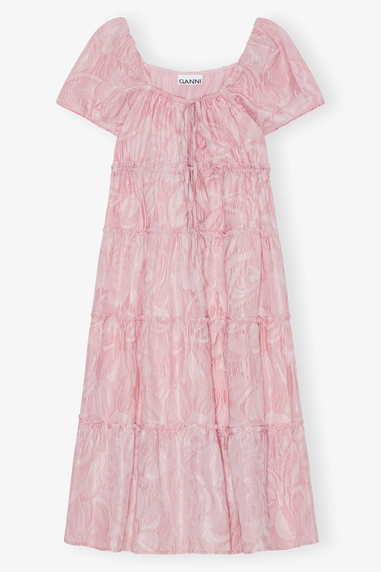 Textured Cloque Layer Dress | Bleached Mauve