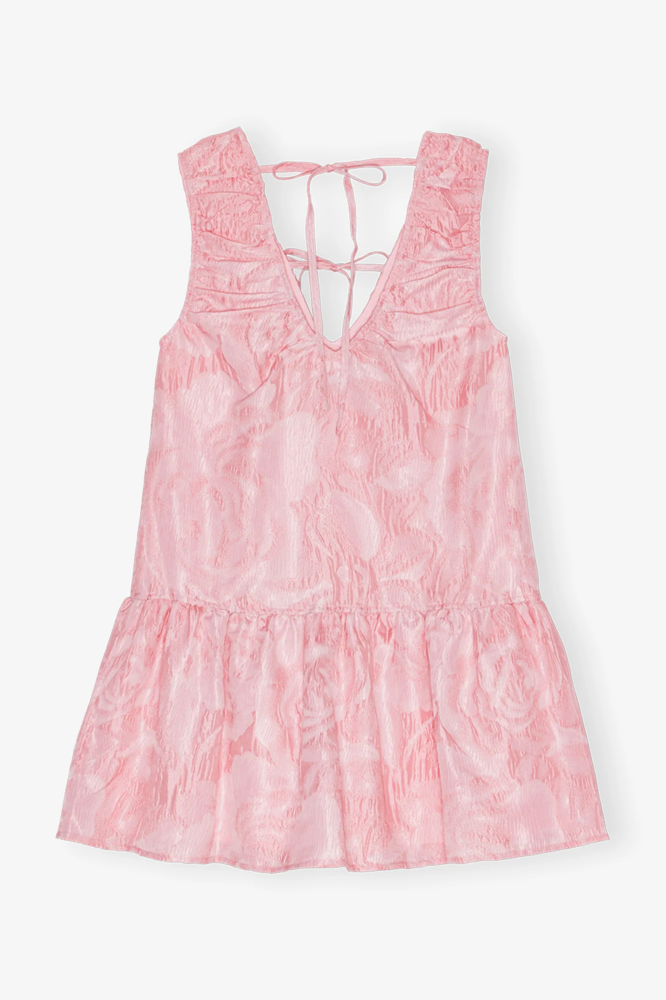 Textured Cloque Mini Dress | Bleached Mauve - Image 2