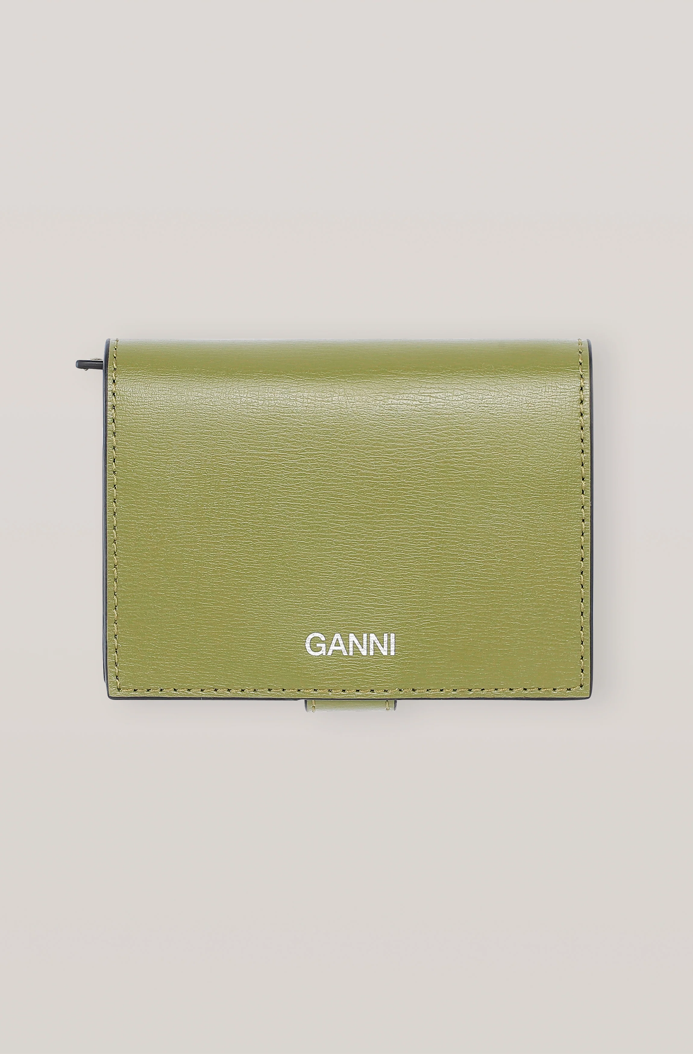 Textured Leather Mini Wallet | Avocado
