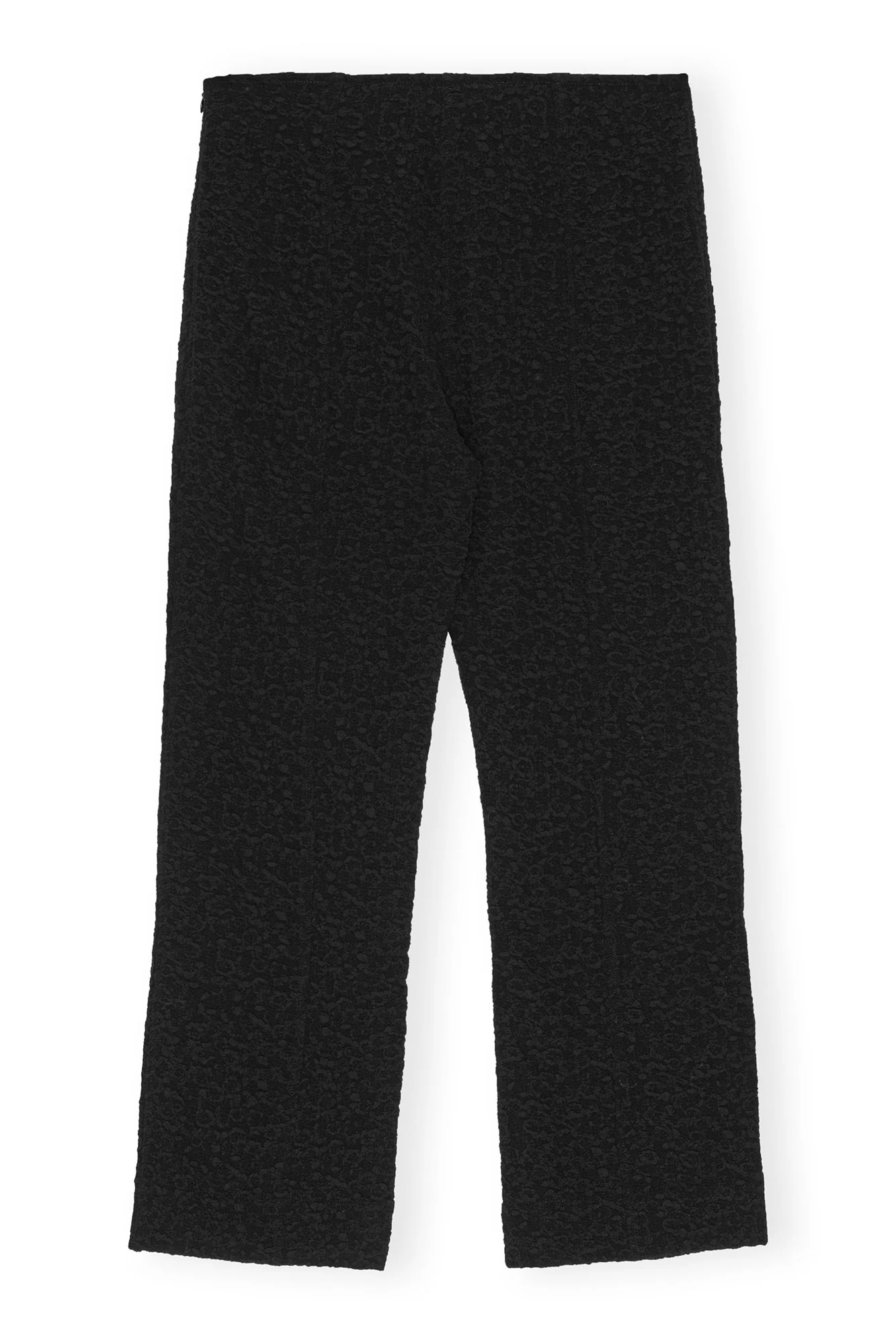 Textured Suiting Cropped Trousers | Black - Image 2