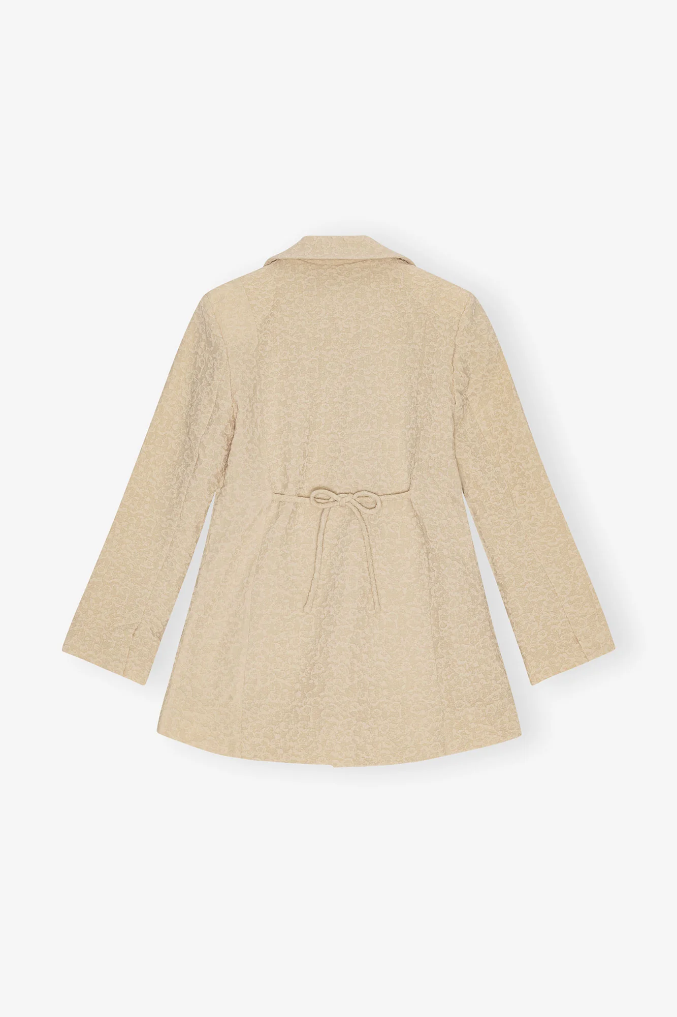 Textured Suiting Tie String Blazer | Oyster Gray - Image 2