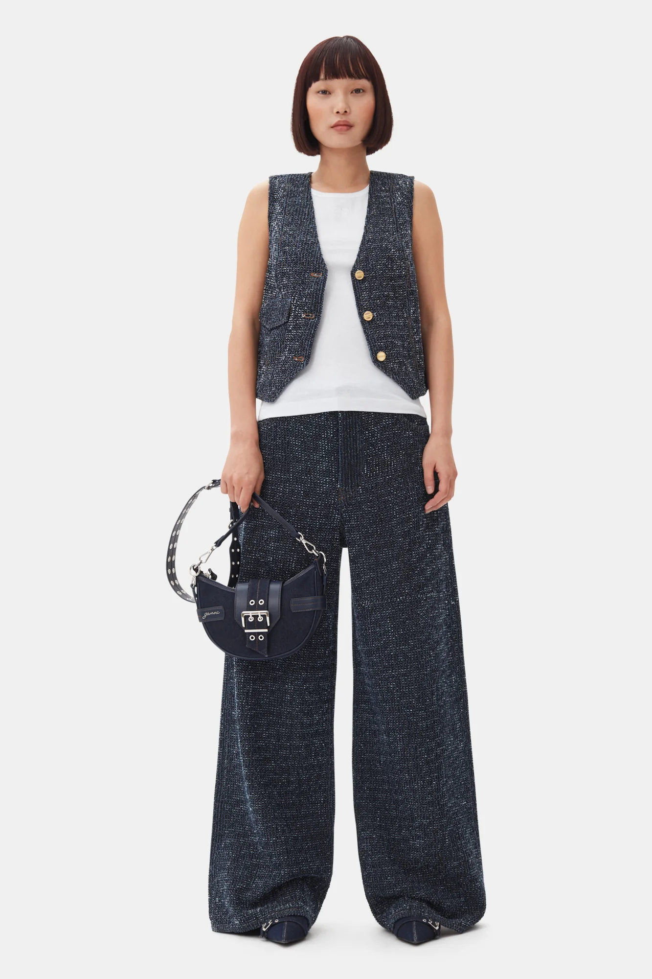 Textured Vest | Rinse - Image 4