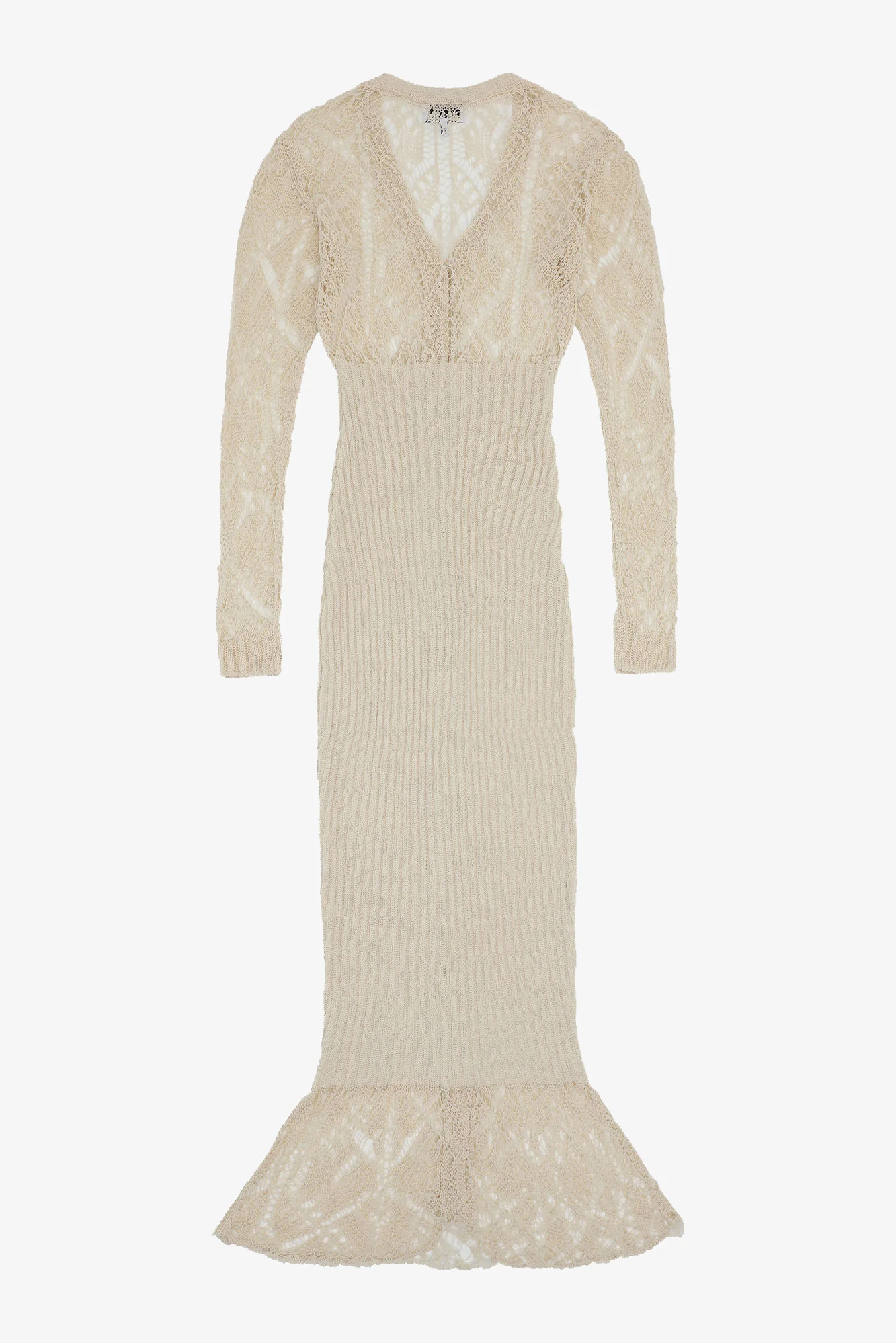 Thin Cotton Lace Button Down Maxi Dress | Egret - Image 2