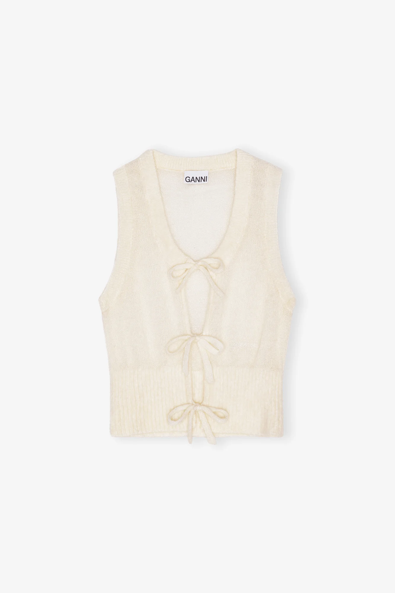 Tie String Vest | Egret