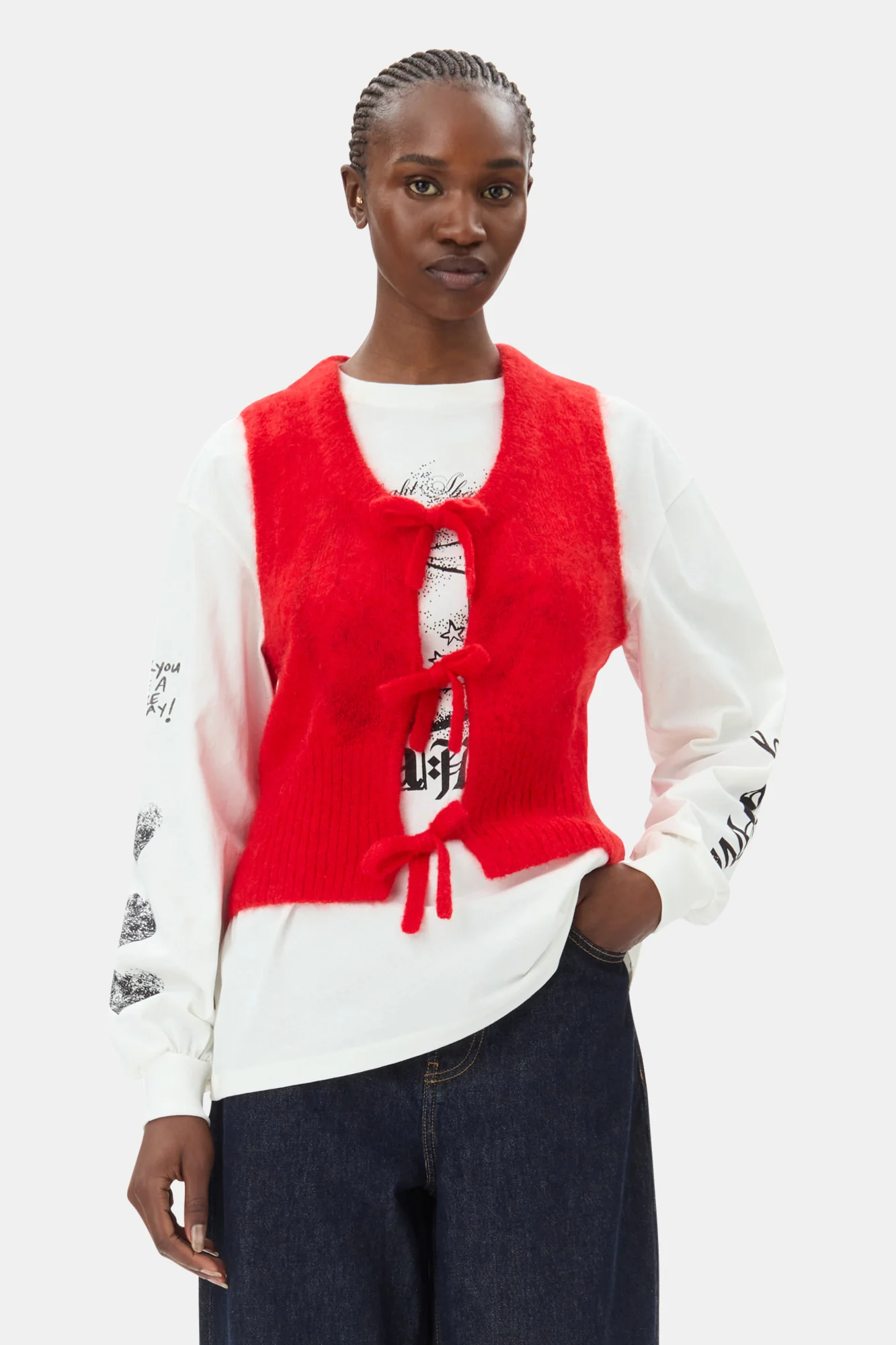 Tie String Vest | Racing Red - Image 3