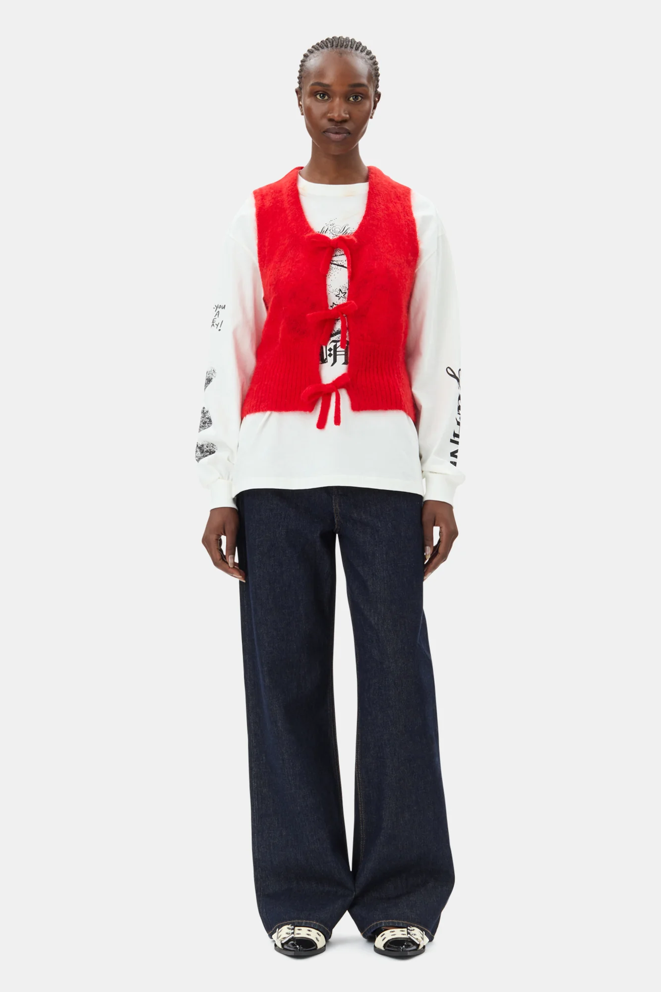 Tie String Vest | Racing Red - Image 4