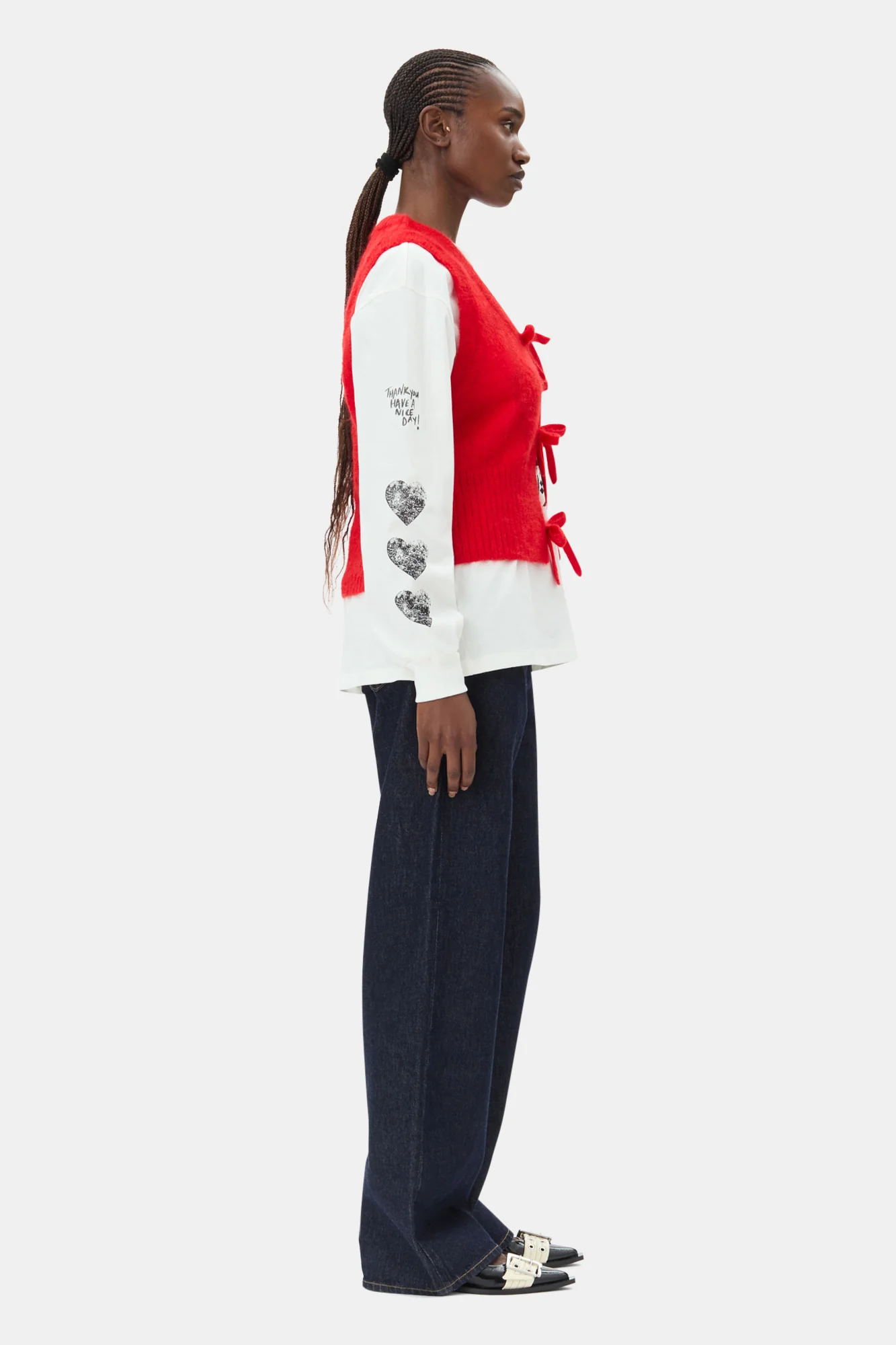 Tie String Vest | Racing Red - Image 5