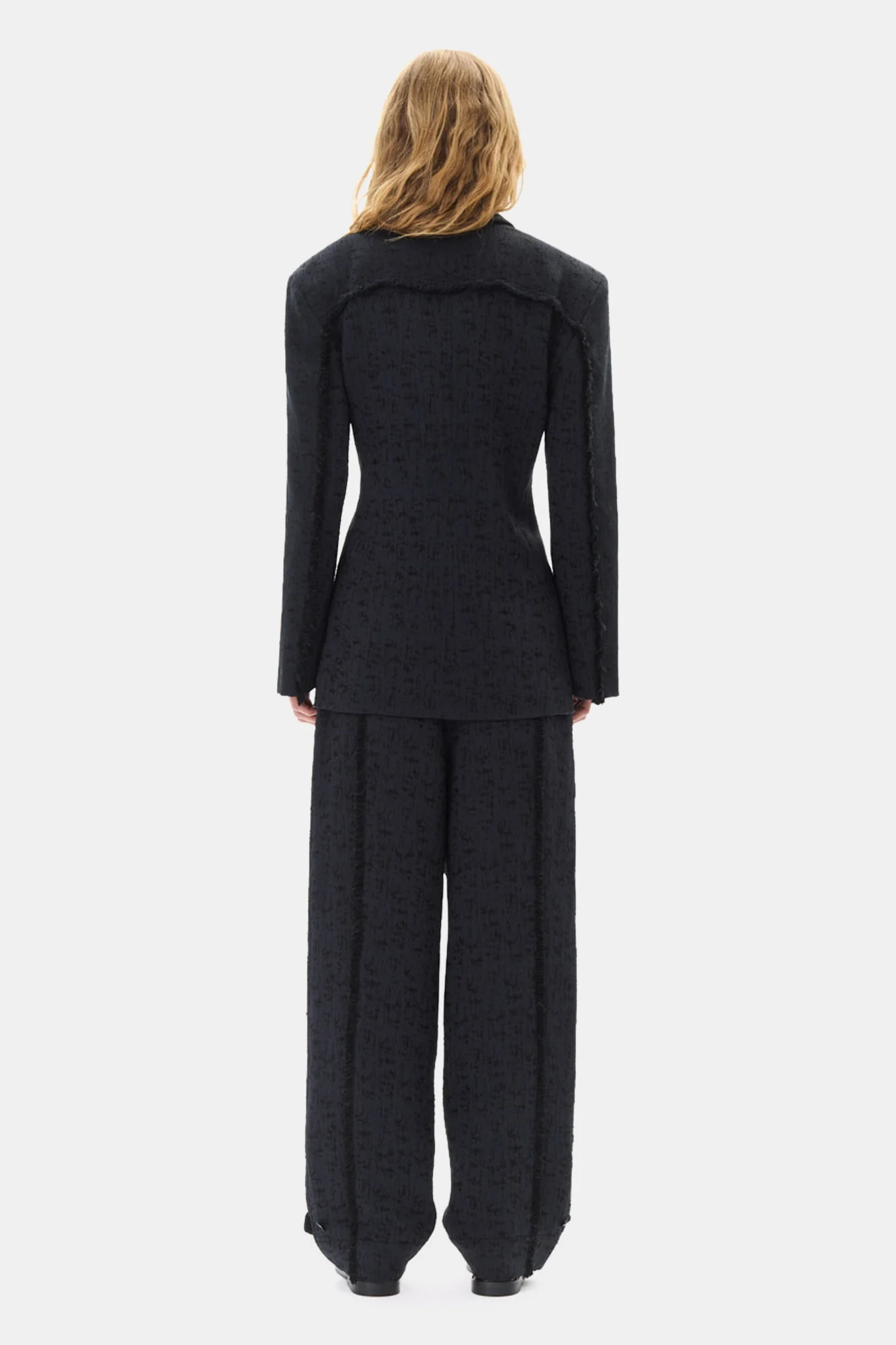 Tweed Suiting Blazer | Black - Image 6