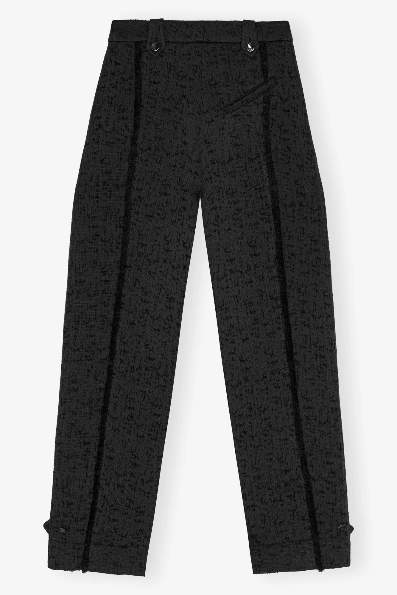 Tweed Suiting Trousers | Black - Image 2