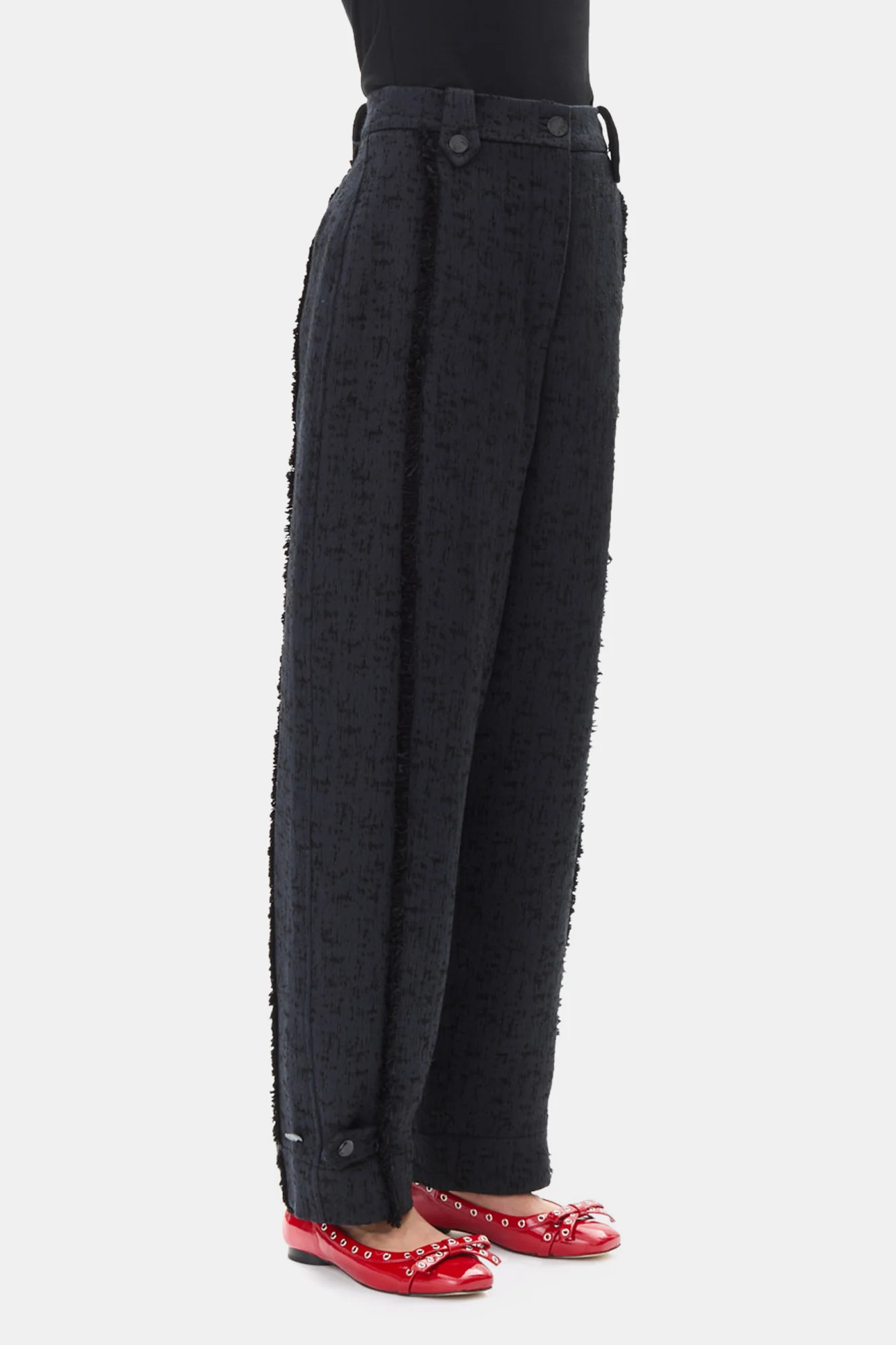 Tweed Suiting Trousers | Black - Image 4