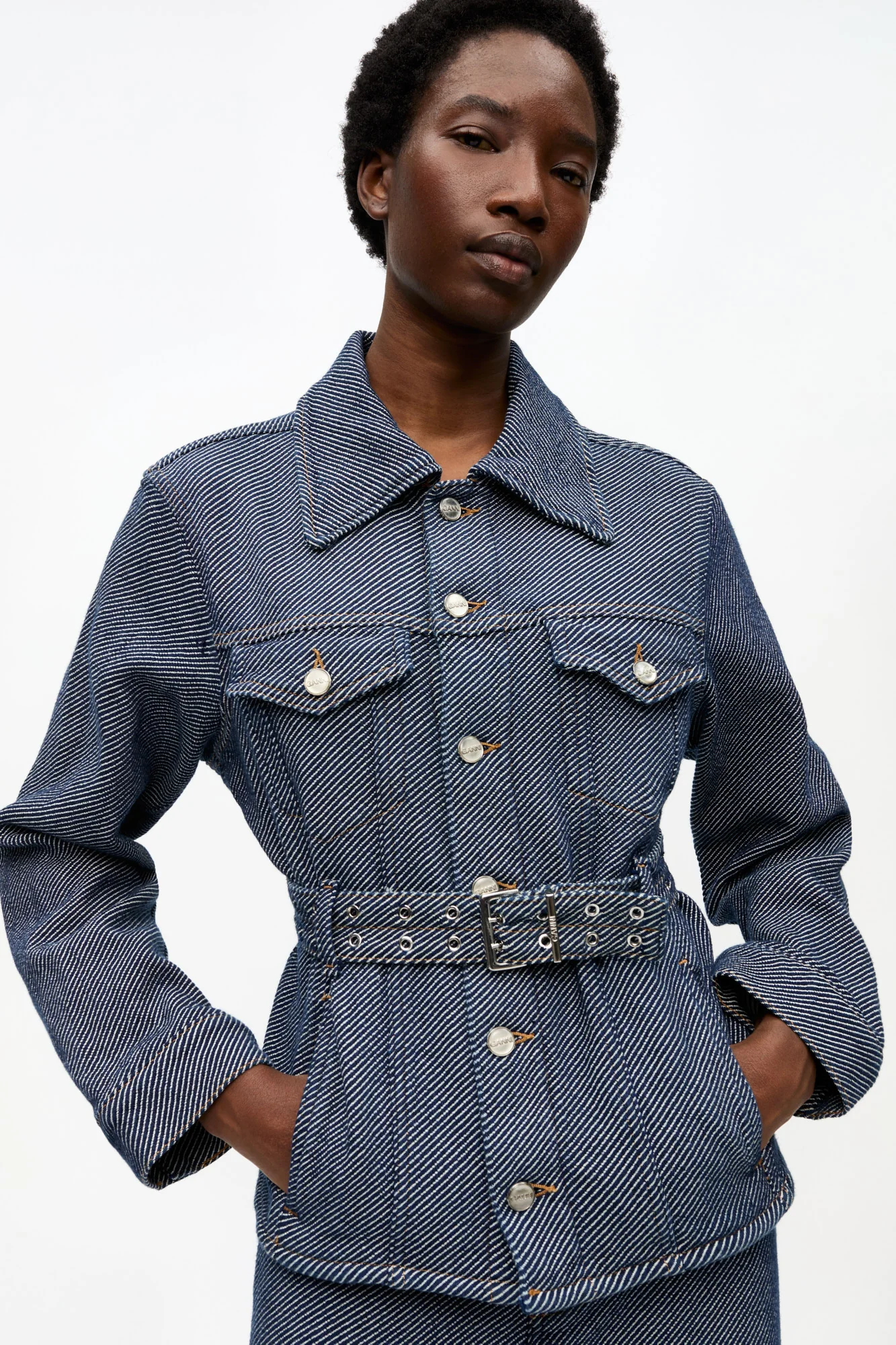 Twill Denim Jacket | Rinse - Image 6