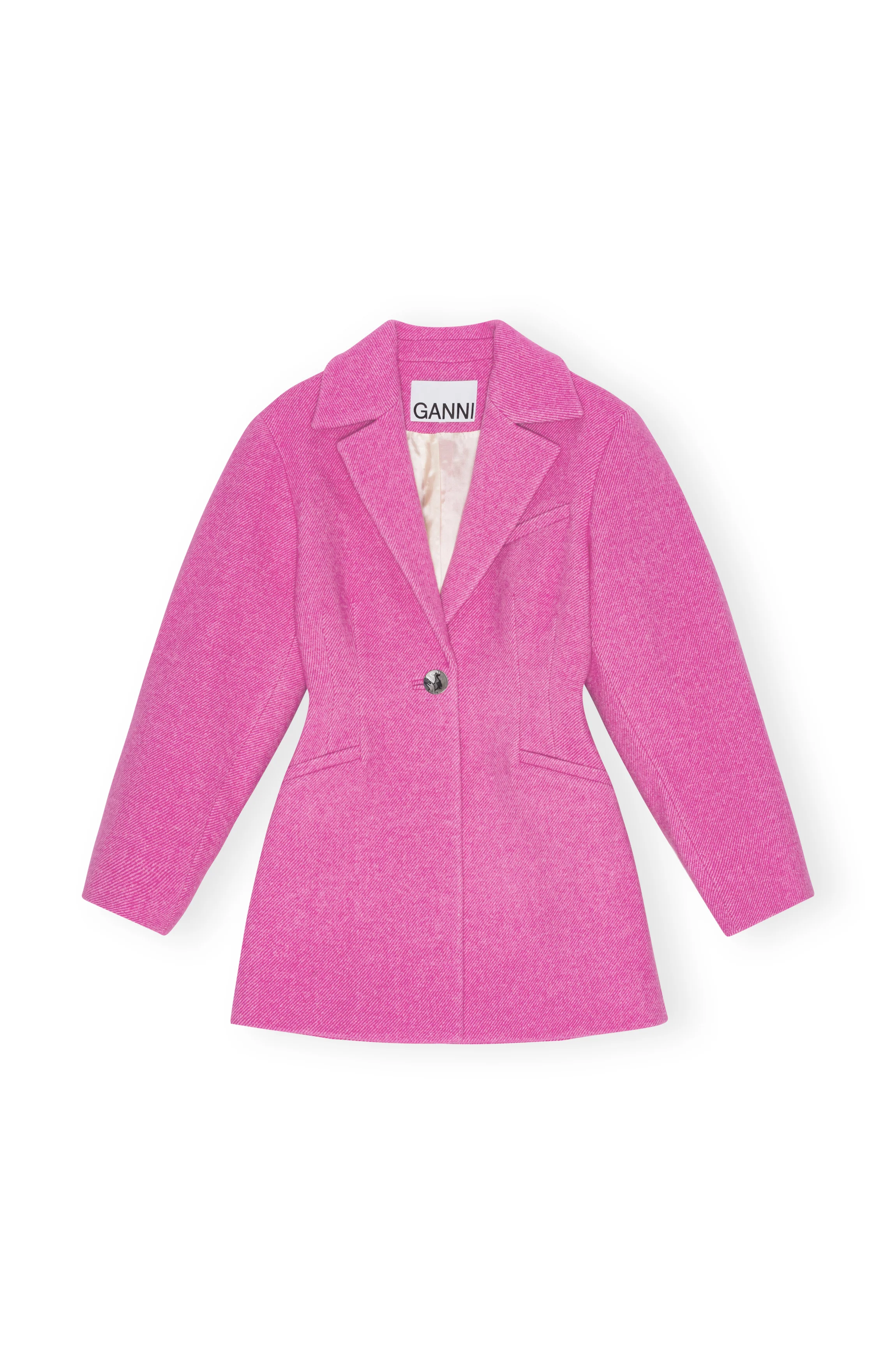 Twill Wool Suiting Fitted Blazer | Fiji Flower - Image 3