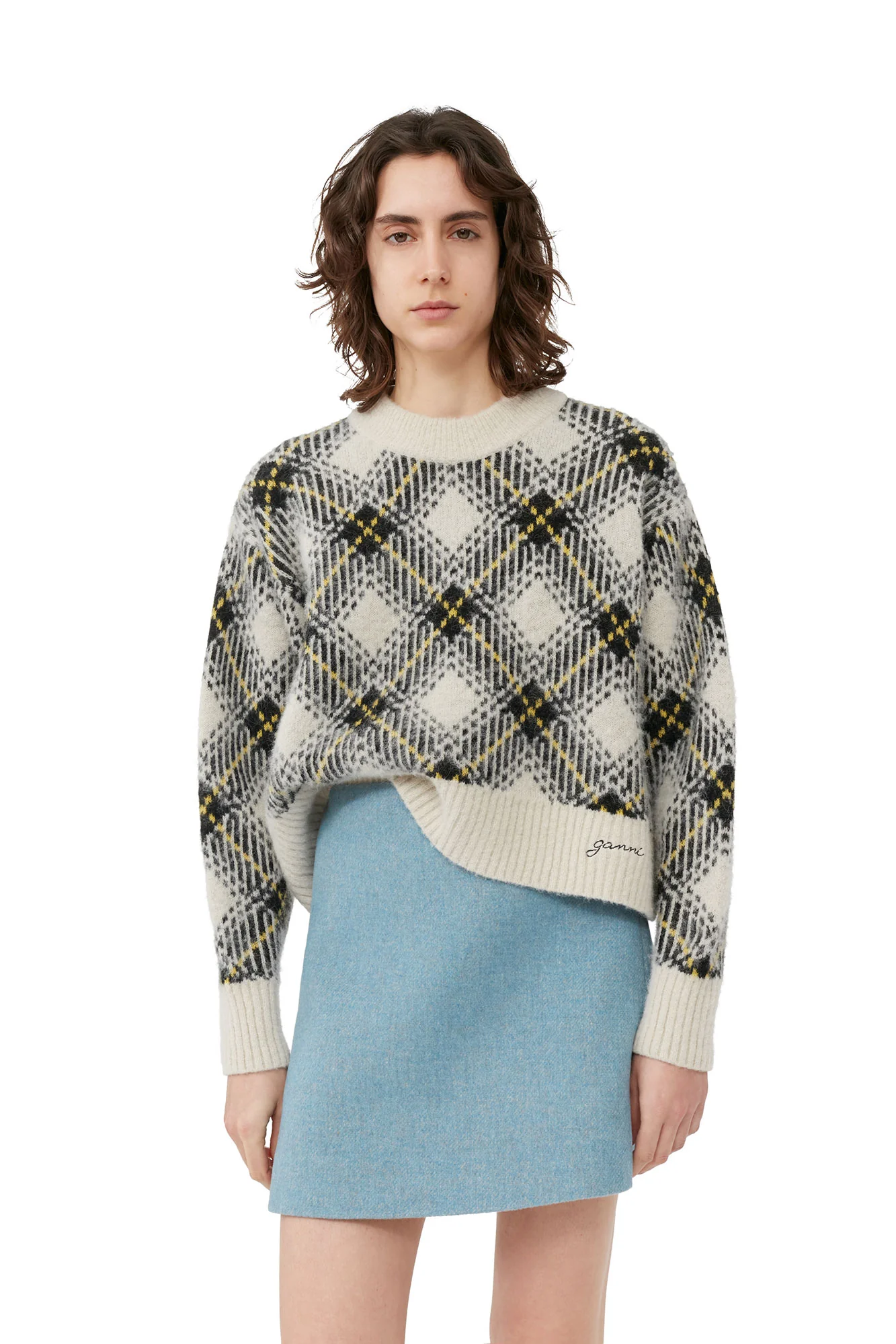 Twill Wool Suiting Mini Skirt | Heather - Image 6
