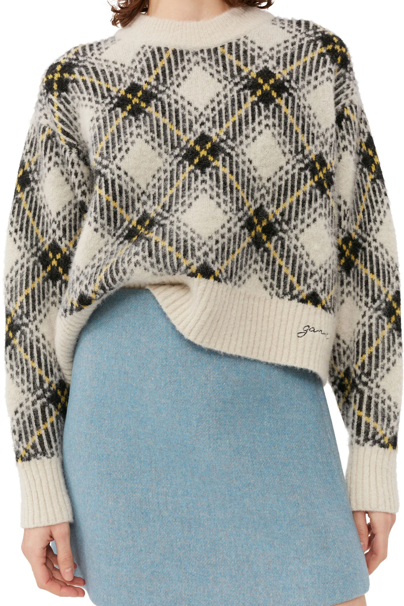 Twill Wool Suiting Mini Skirt | Heather - Image 7