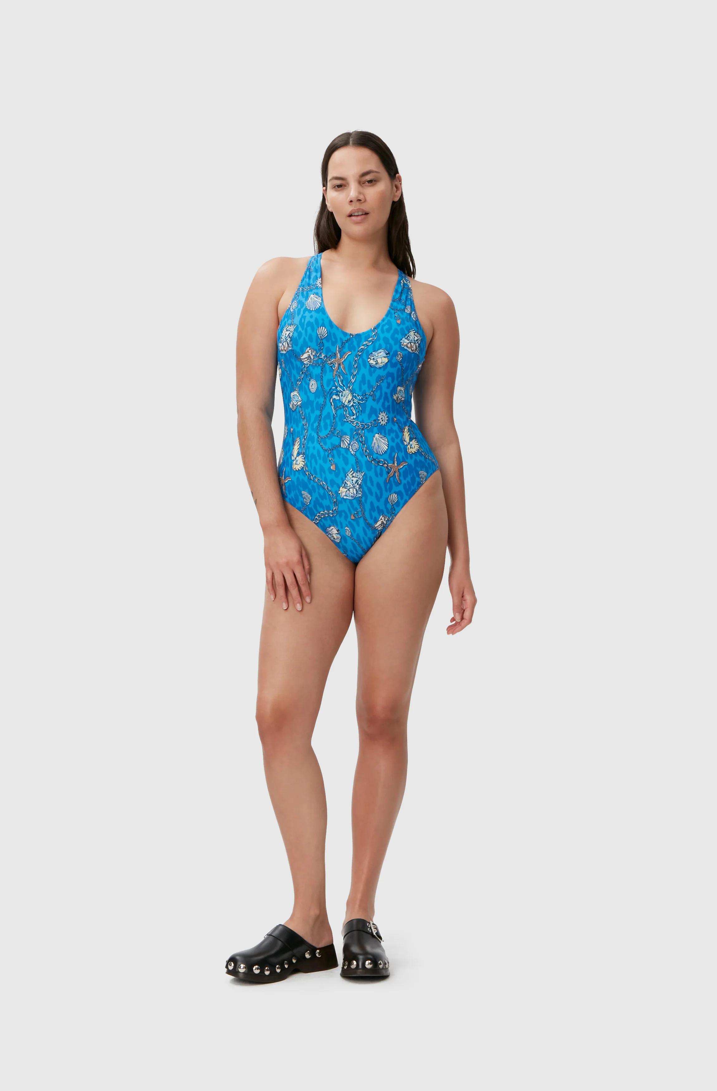 U-Neck Cutout Swimsuit | Sea Treasure Cloisonne - Image 3