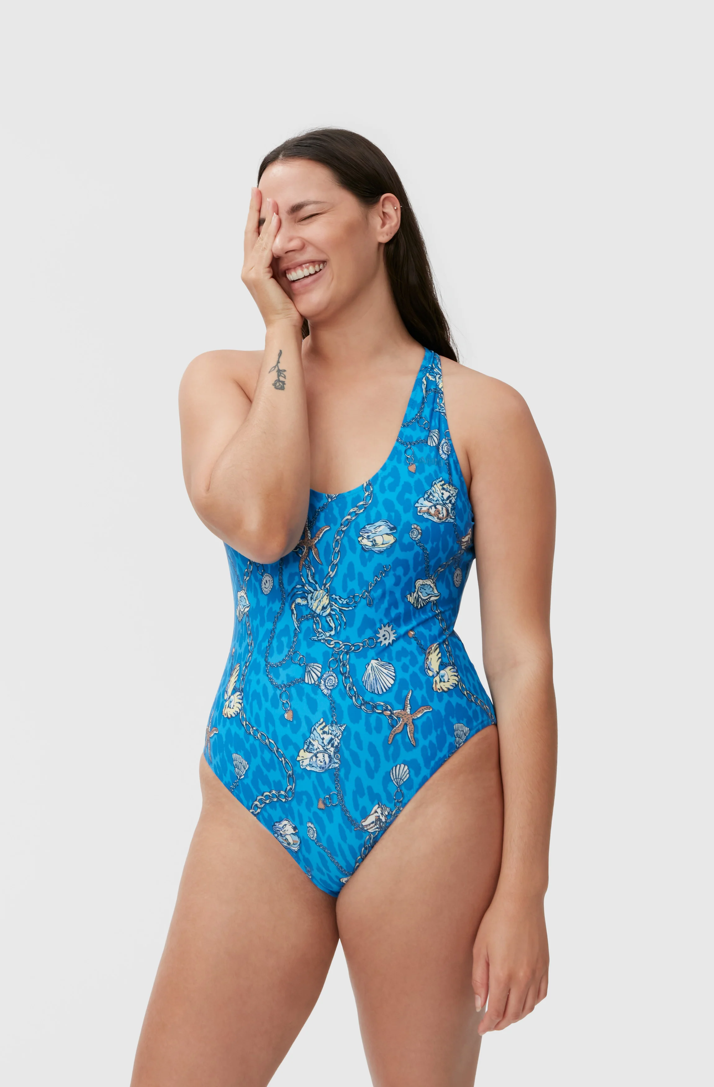 U-Neck Cutout Swimsuit | Sea Treasure Cloisonne - Image 5