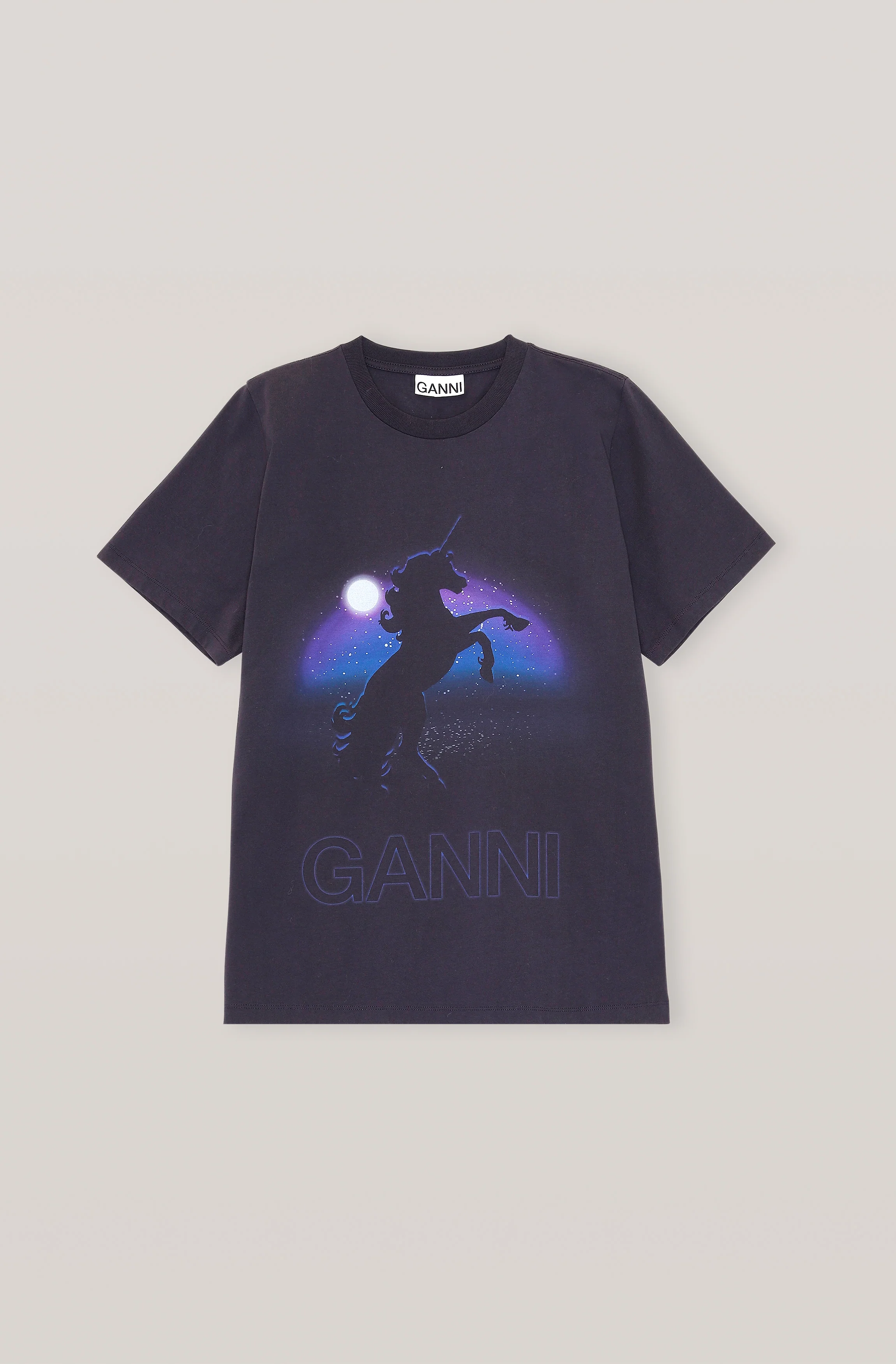 Unicorn Dark Cotton T-Shirt | Phantom