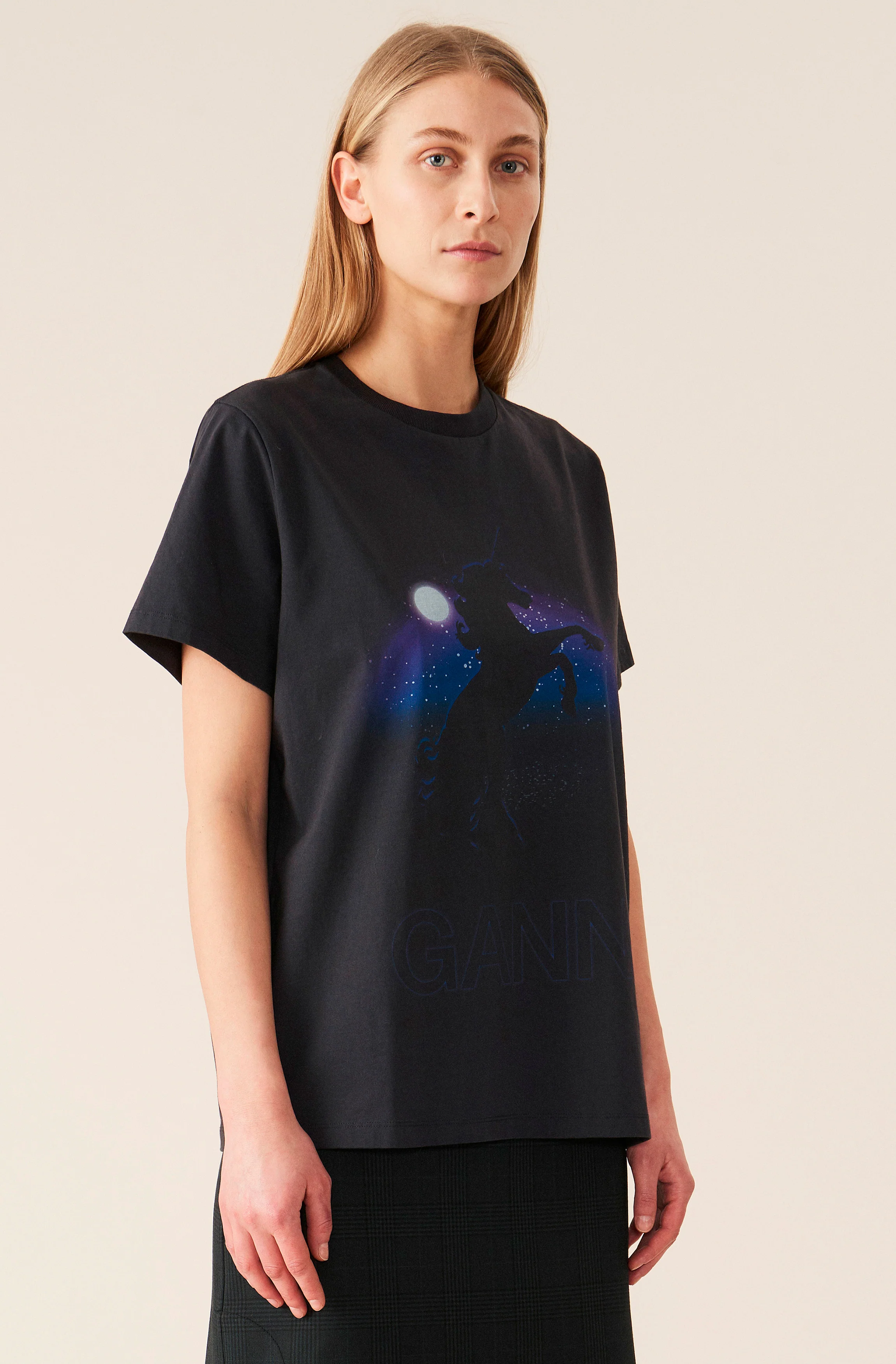 Unicorn Dark Cotton T-Shirt | Phantom - Image 2