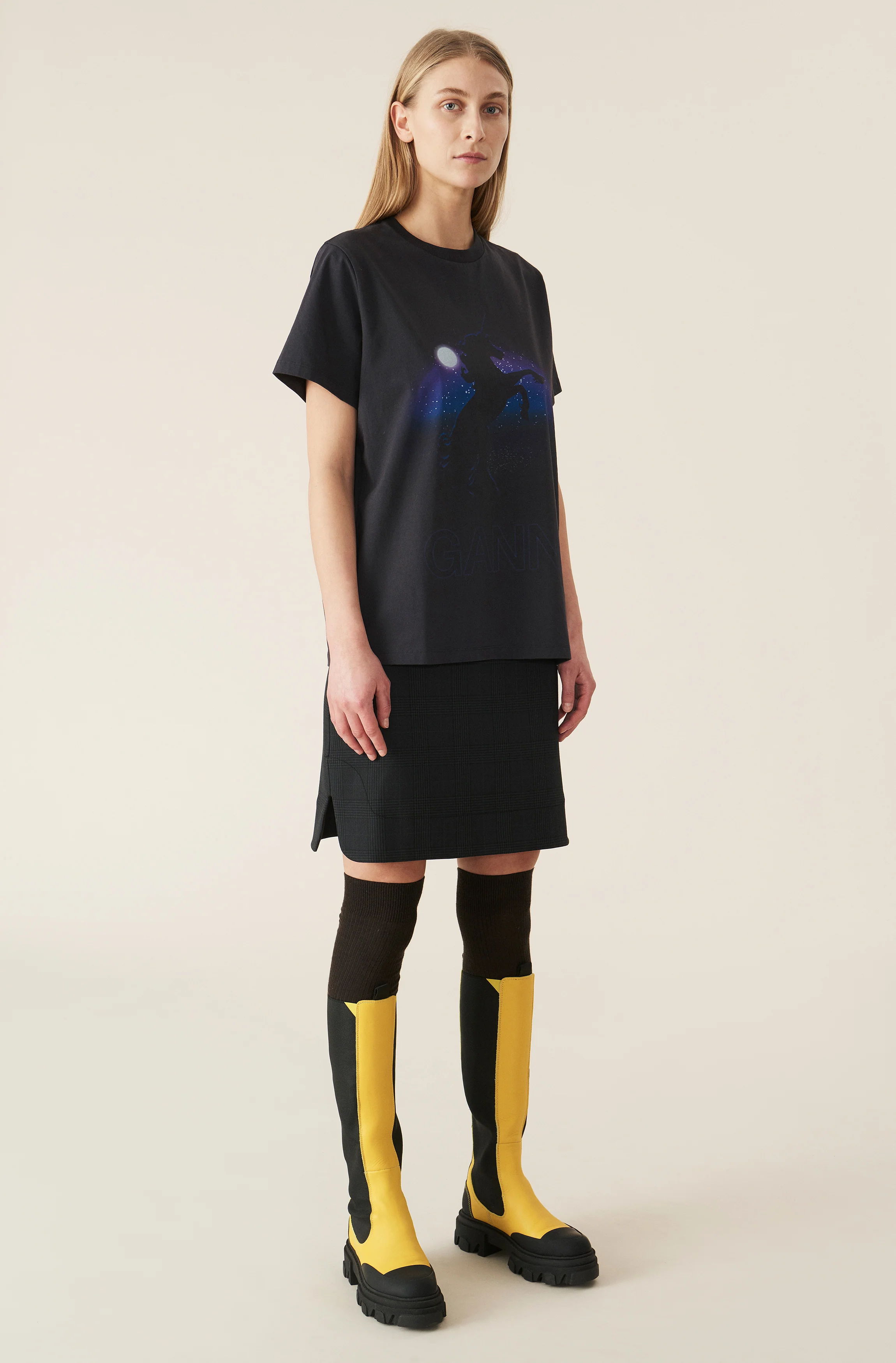Unicorn Dark Cotton T-Shirt | Phantom - Image 3