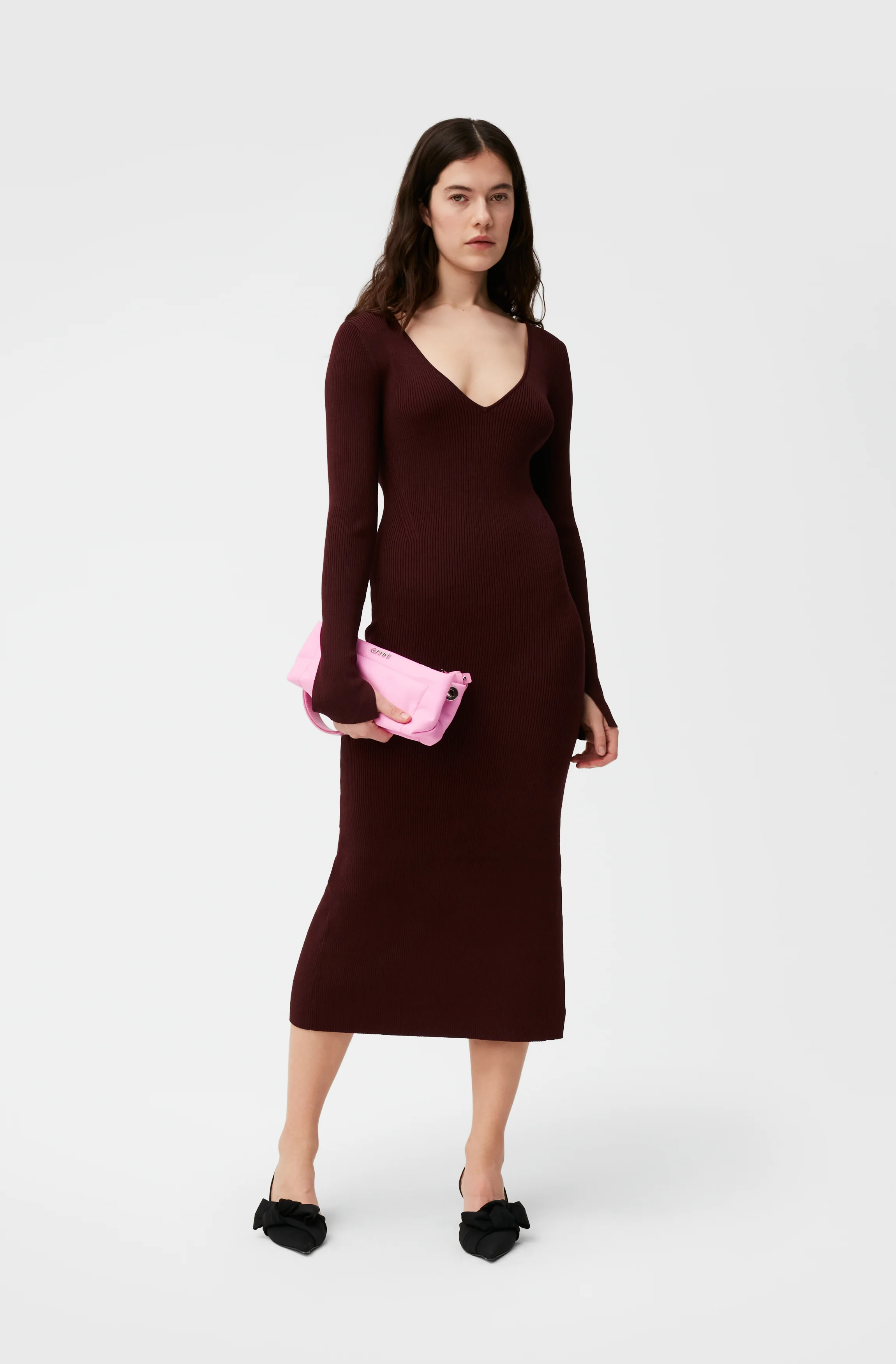 V-Neck Midi Dress | Port Royale - Image 3
