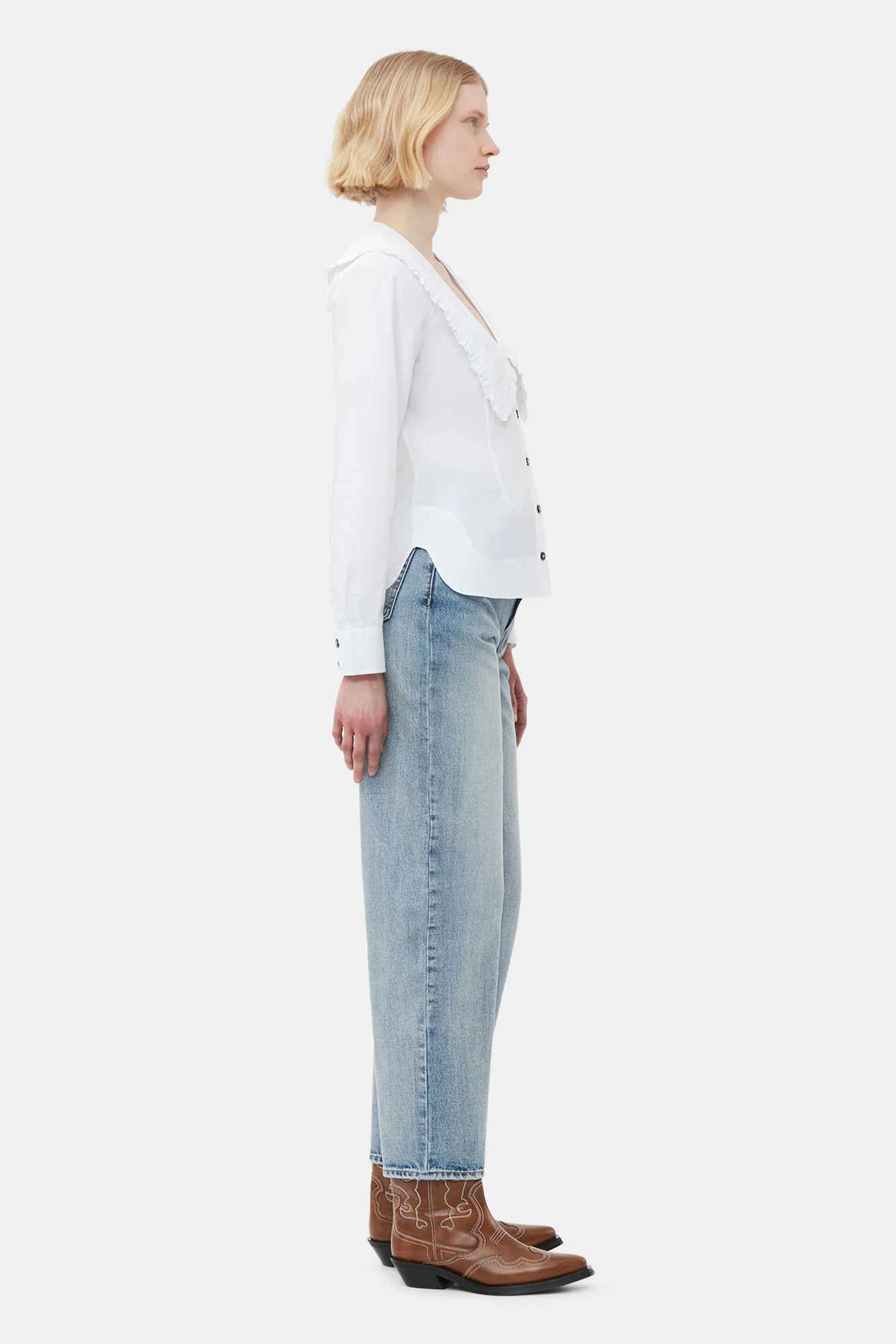 V-Neck Shirt | Bright White - Image 7