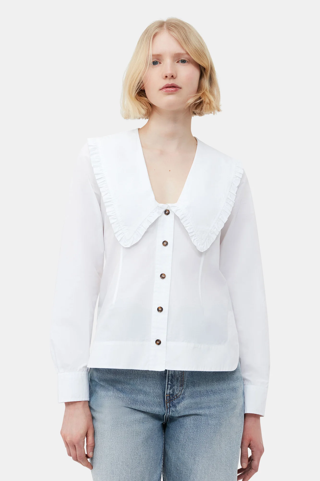 V-Neck Shirt | Bright White - Image 8