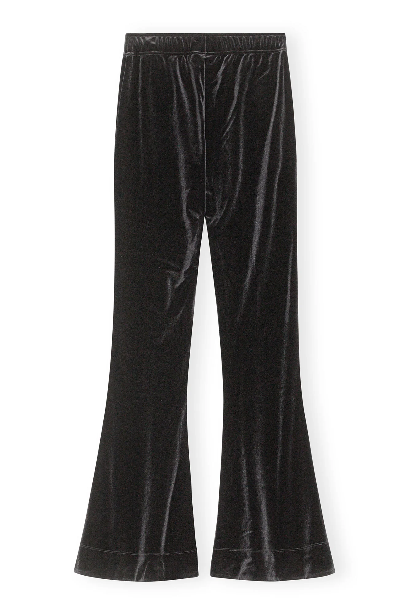 Velvet Flared Trousers | Black - Image 2