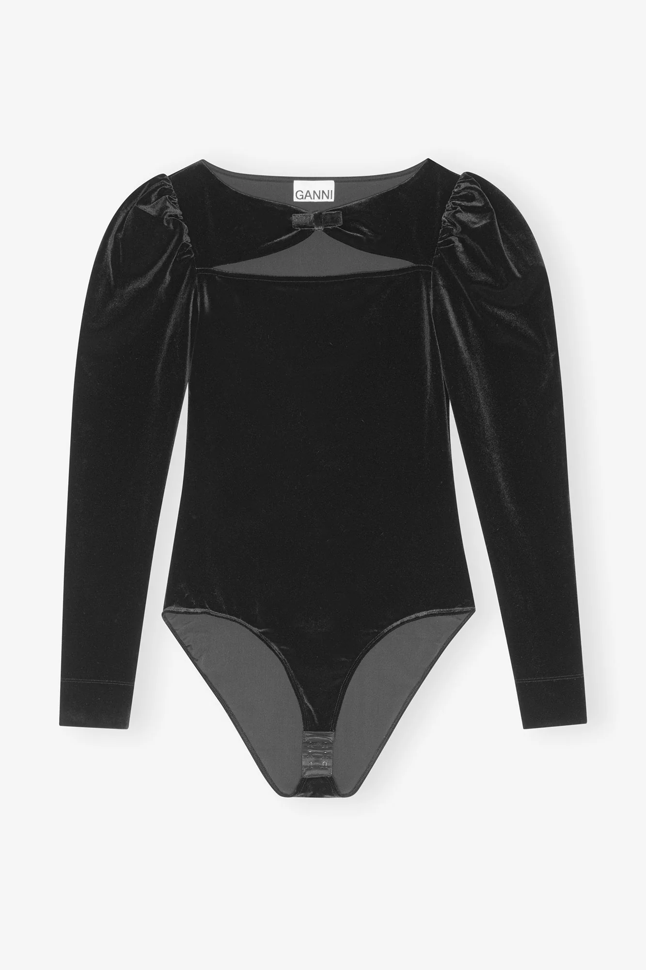 Velvet Jersey Bodystocking | Black - Image 2