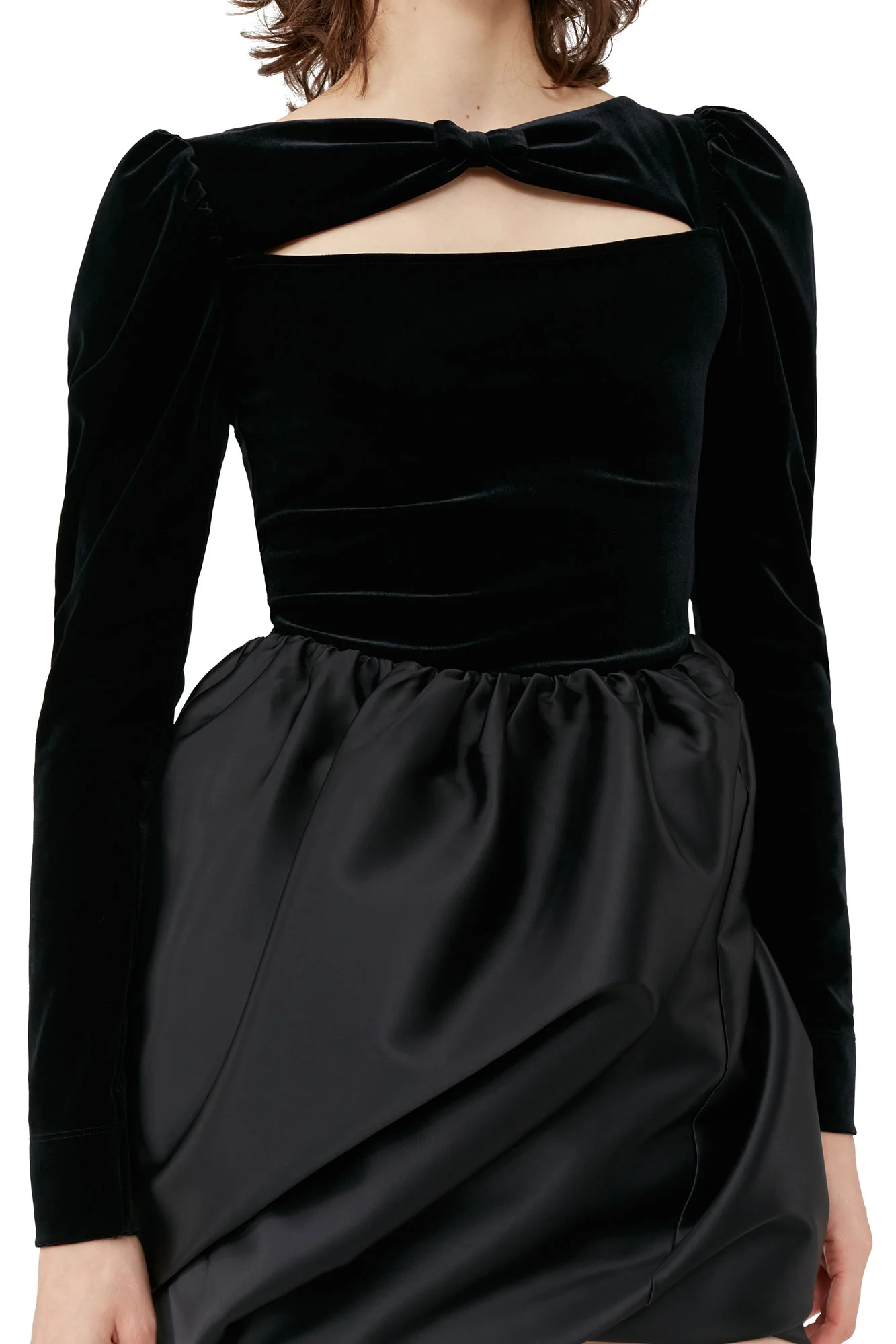 Velvet Jersey Bodystocking | Black - Image 8