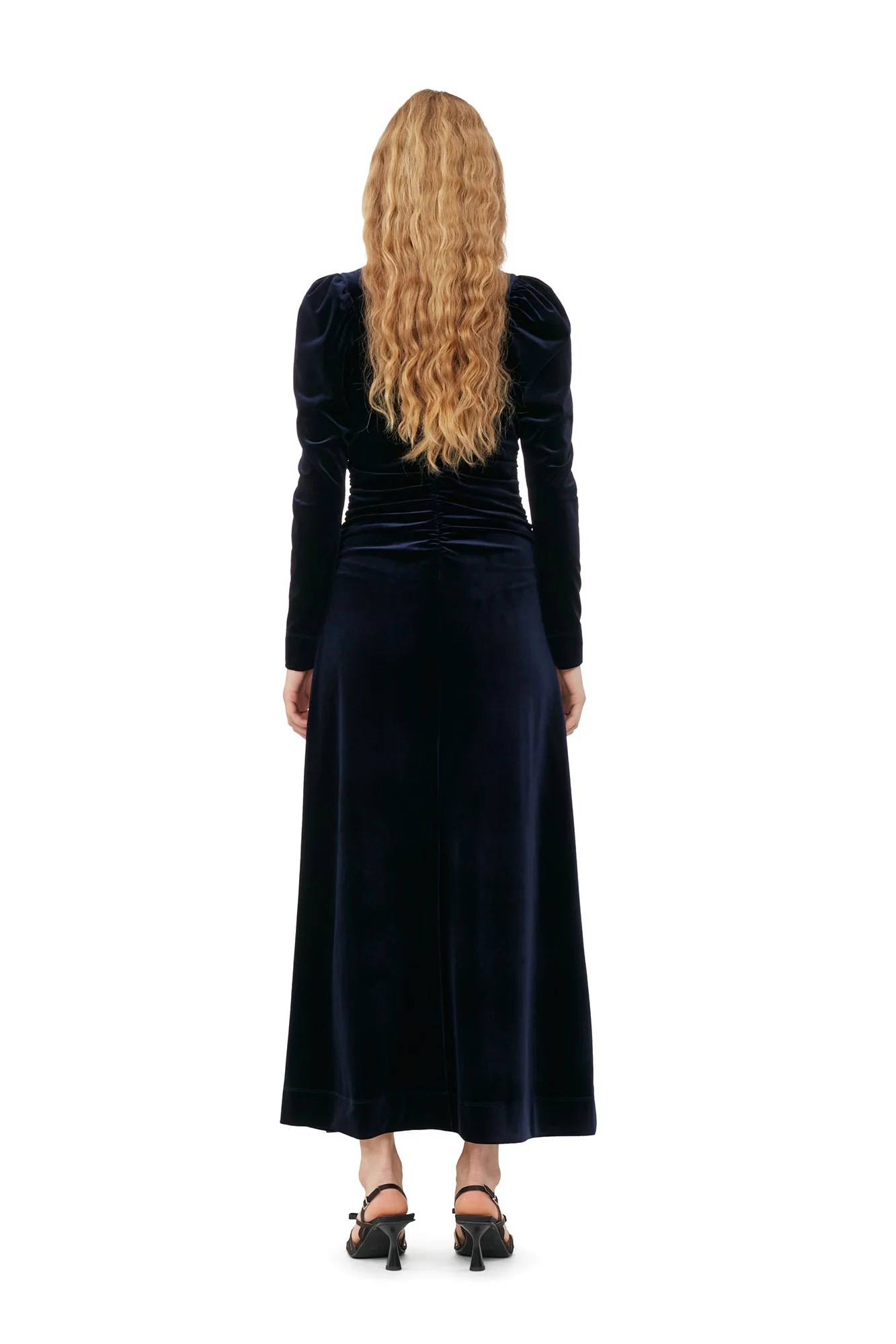 Velvet Jersey Long Dress | Total Eclipse - Image 5