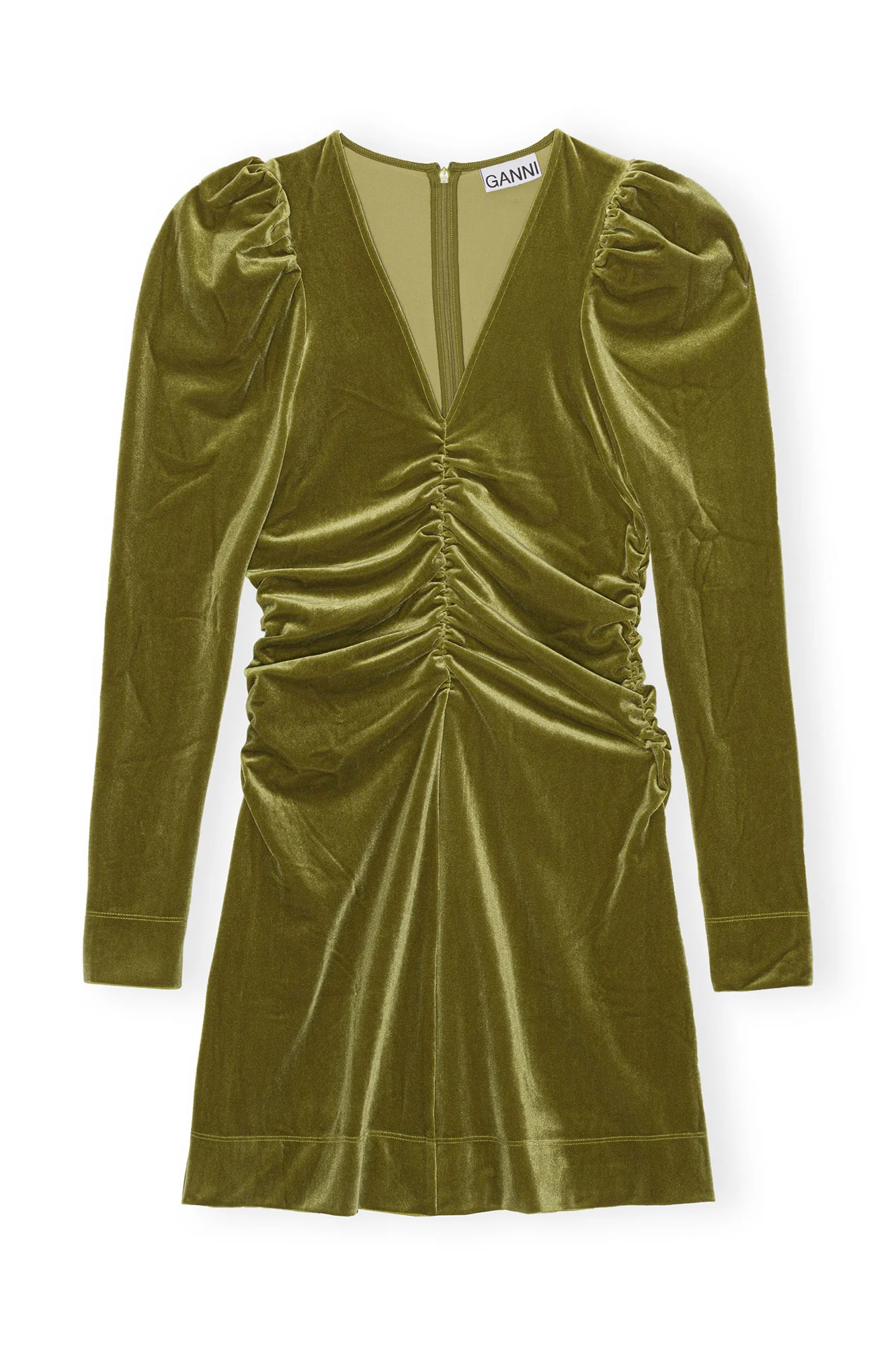 Velvet Jersey Mini Dress | Avocado