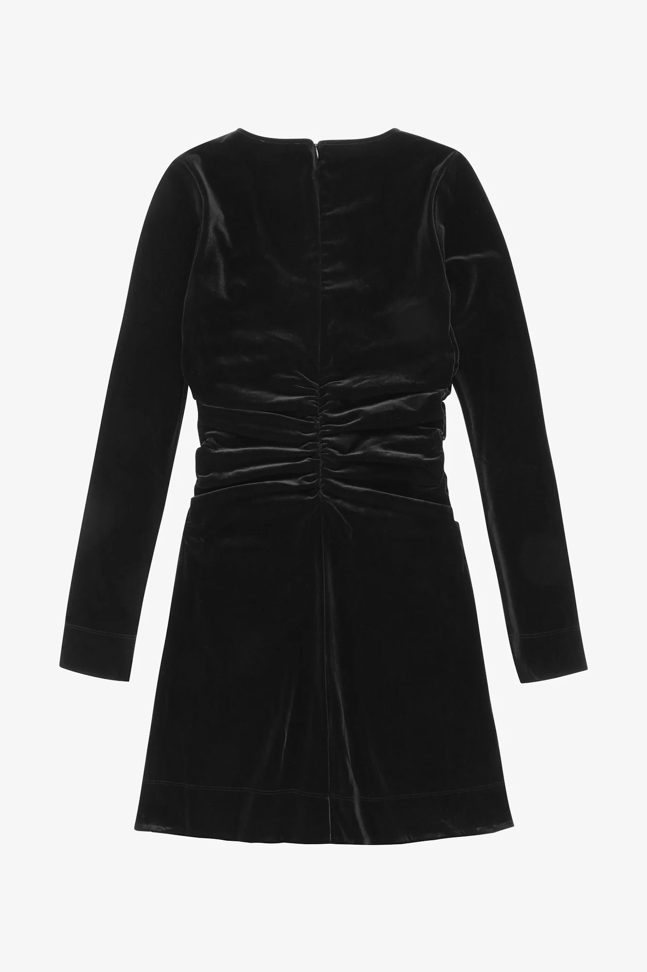 Velvet Jersey Mini Dress | Black - Image 2