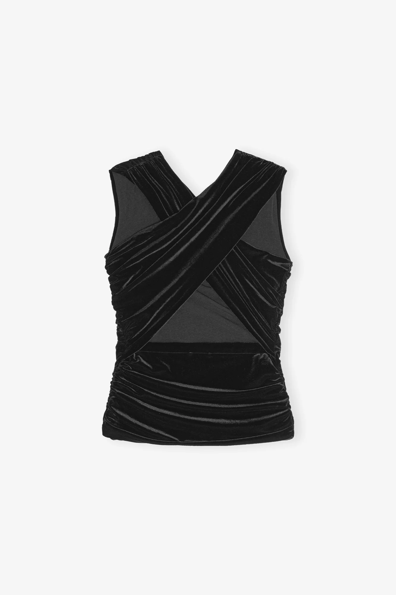 Velvet Ruched Top | Black - Image 2