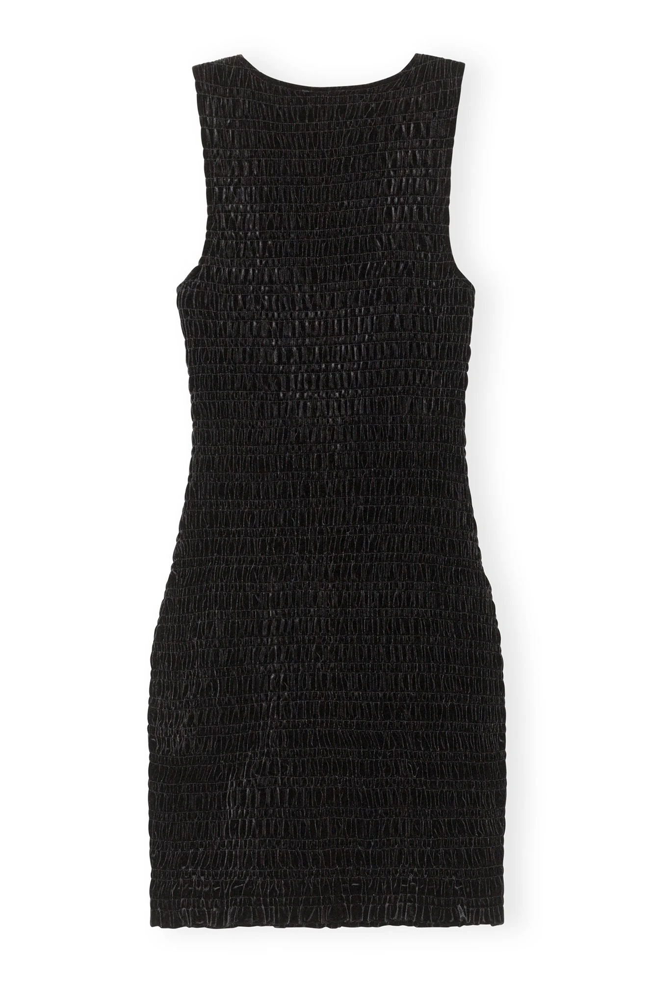 Velvet Smock Mini Dress | Black - Image 2