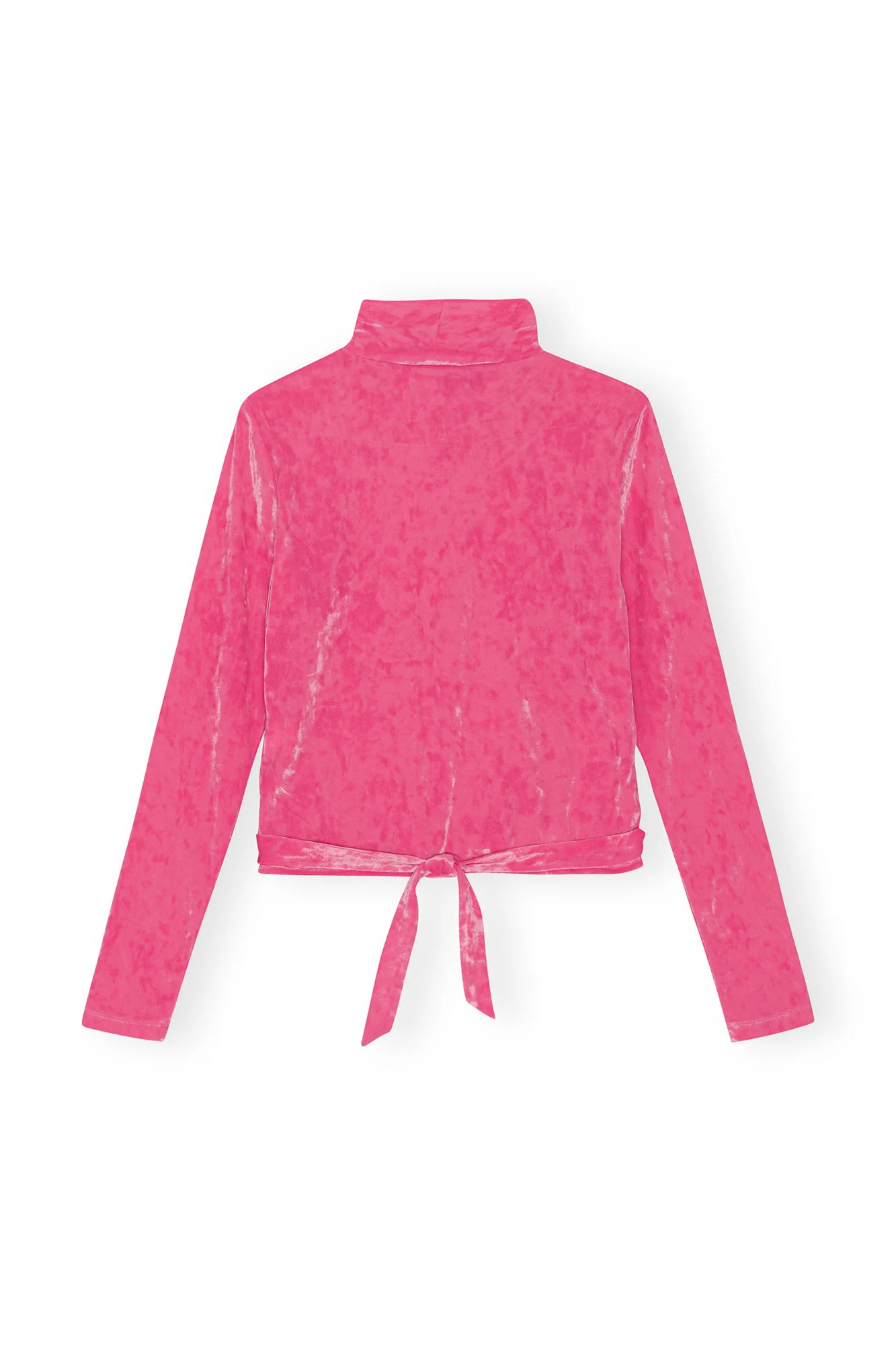 Velvet Wrap Blouse | Shocking Pink - Image 2