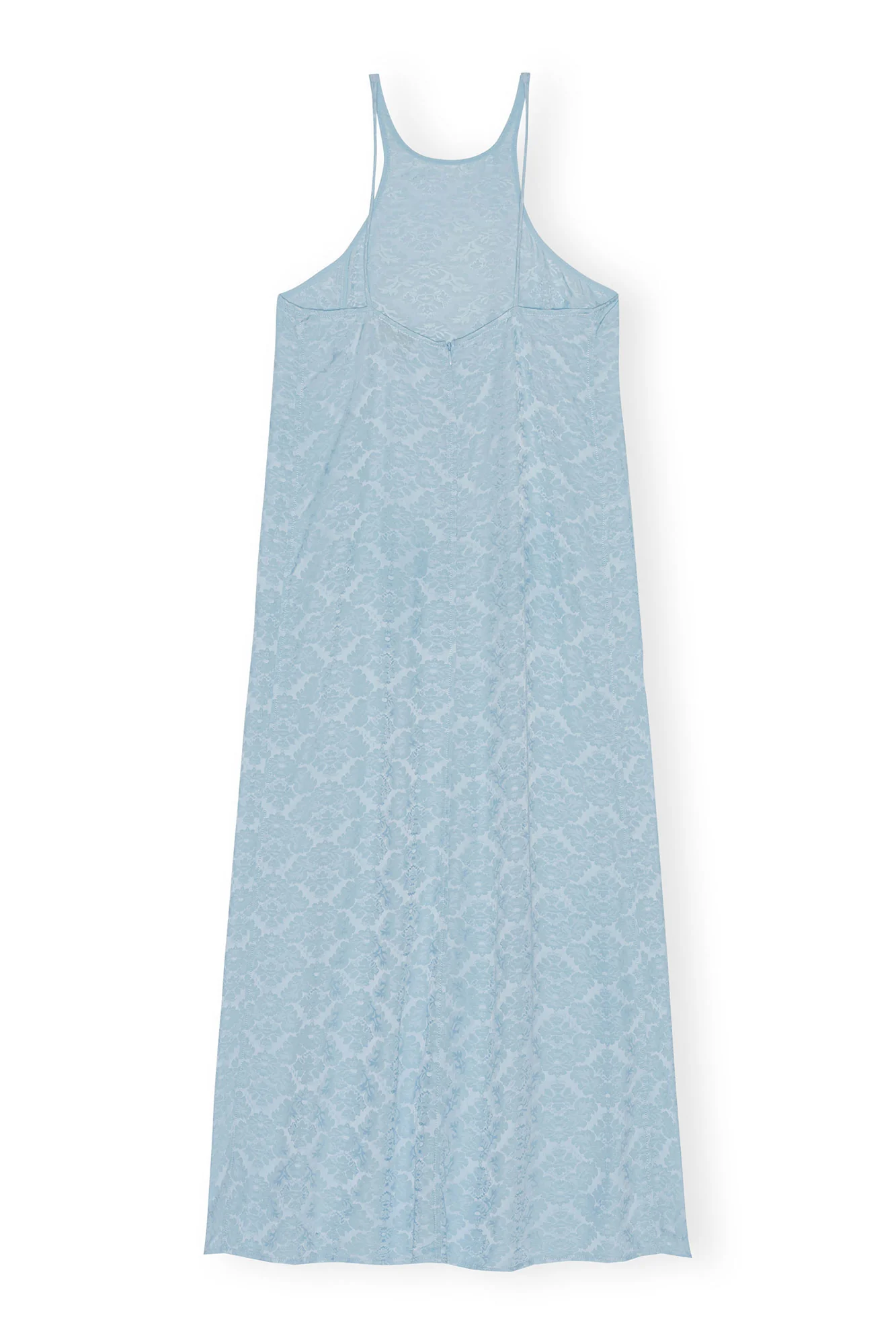 Viscose Jacquard Slip Dress | Corydalis Blue - Image 2