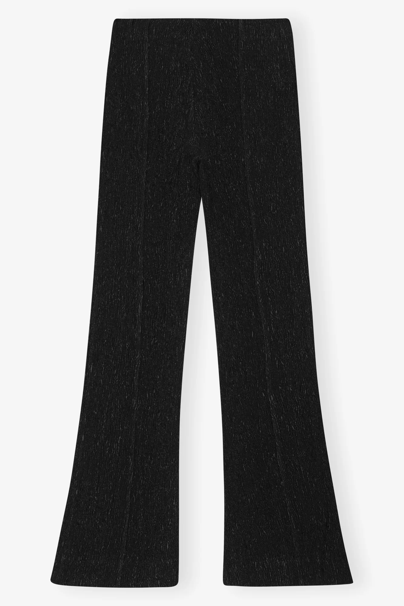 Viscose Stretch Flared Trousers | Black - Image 2