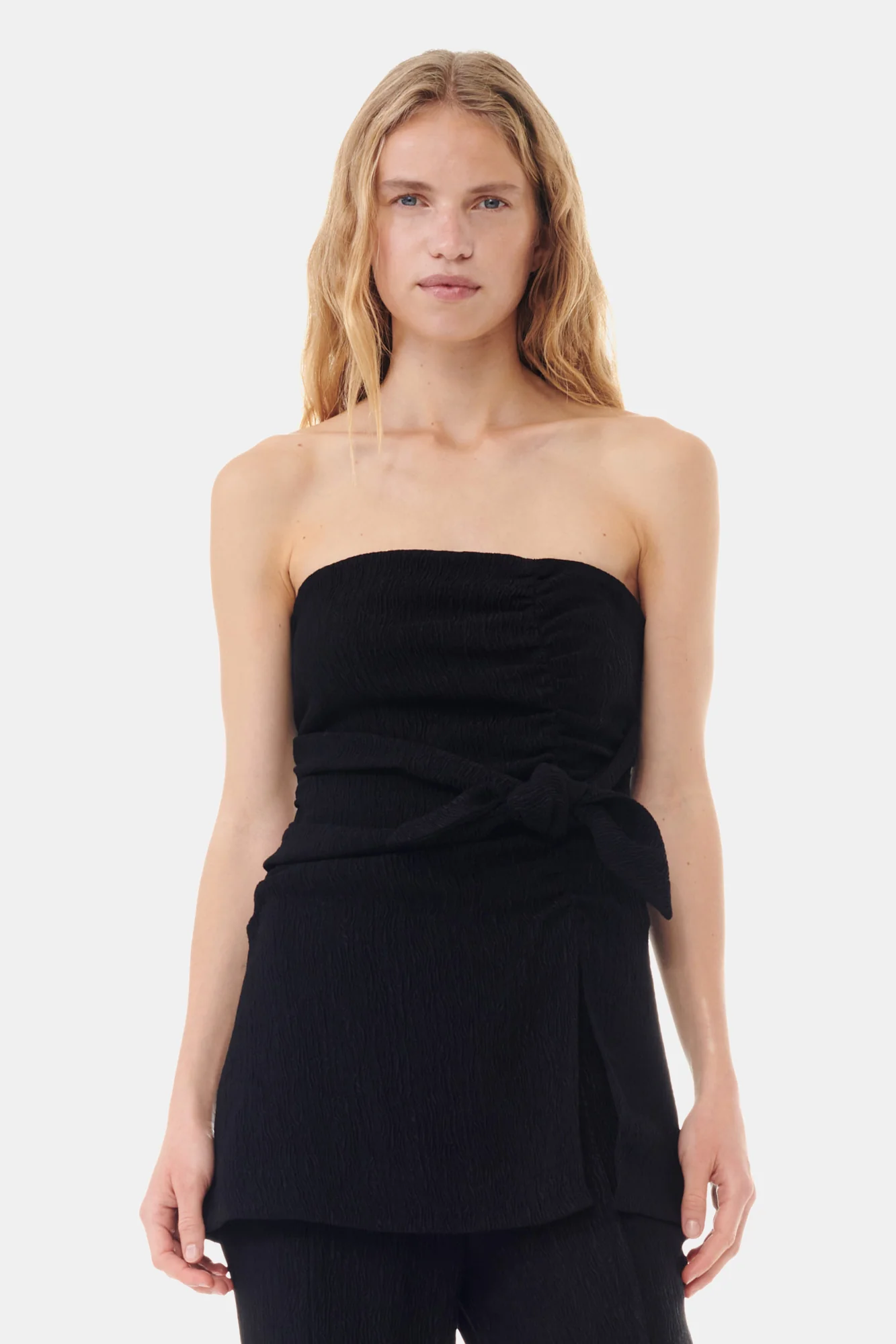 Viscose Stretch Strapless Top | Black - Image 3