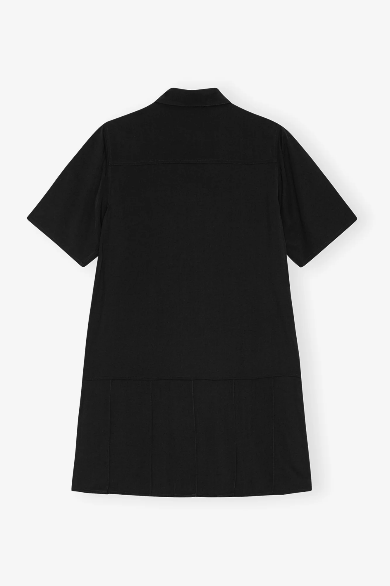 Viscose Twill Mini Dress | Black - Image 2