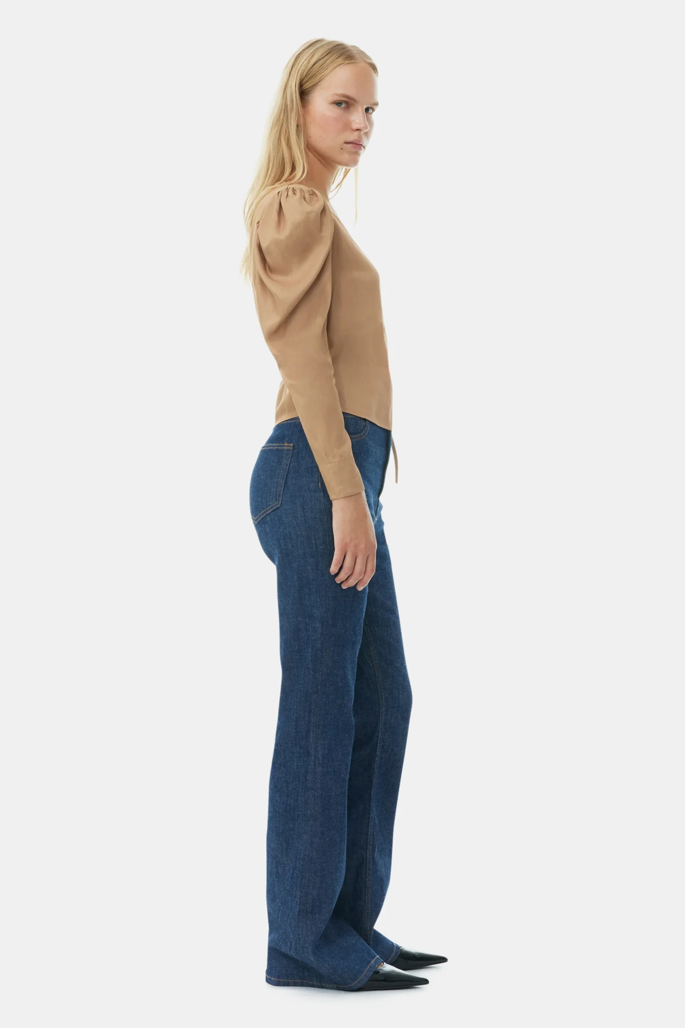 Viscose Twill Wrap Blouse | Tiger's Eye - Image 5