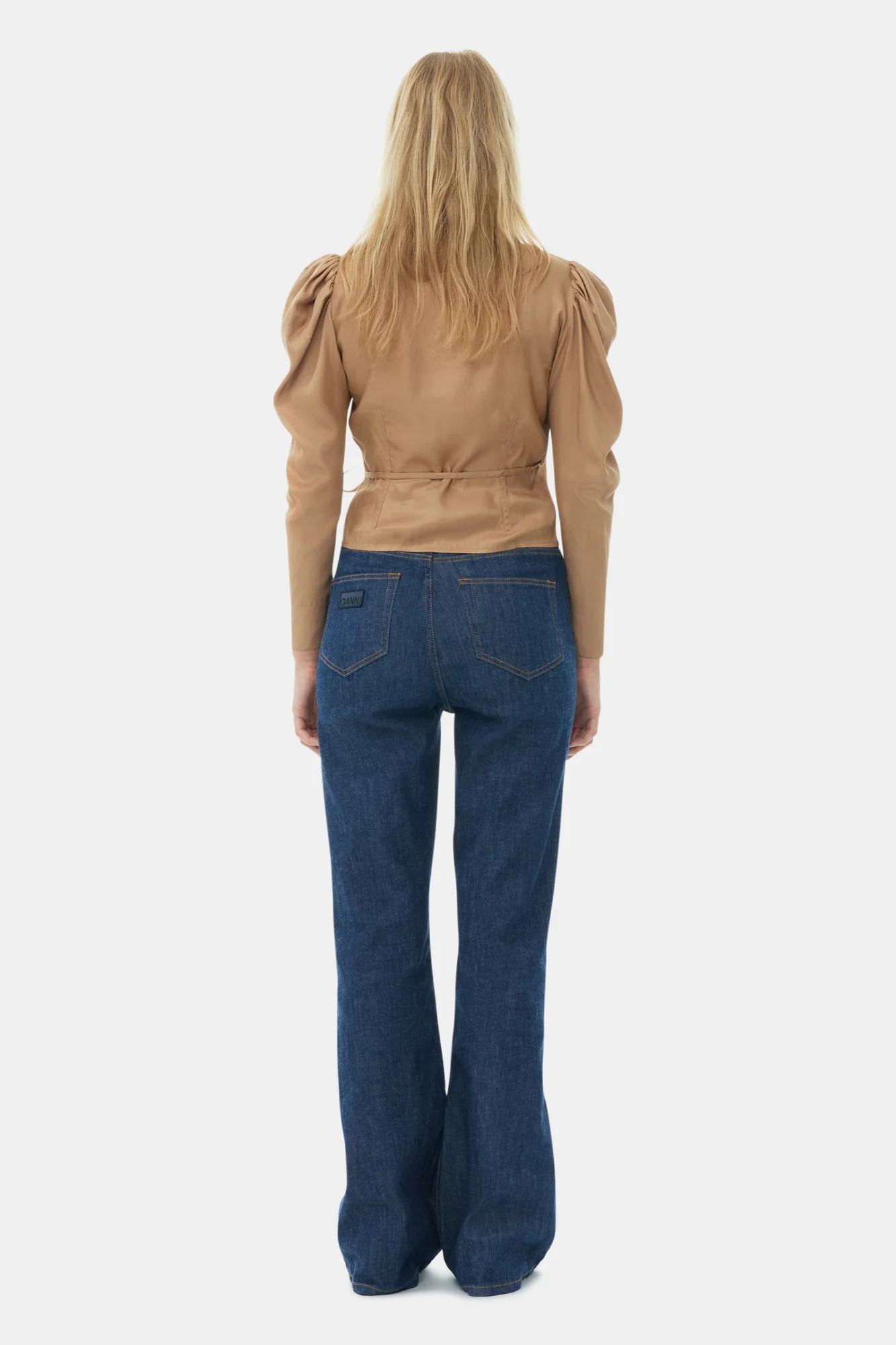 Viscose Twill Wrap Blouse | Tiger's Eye - Image 6