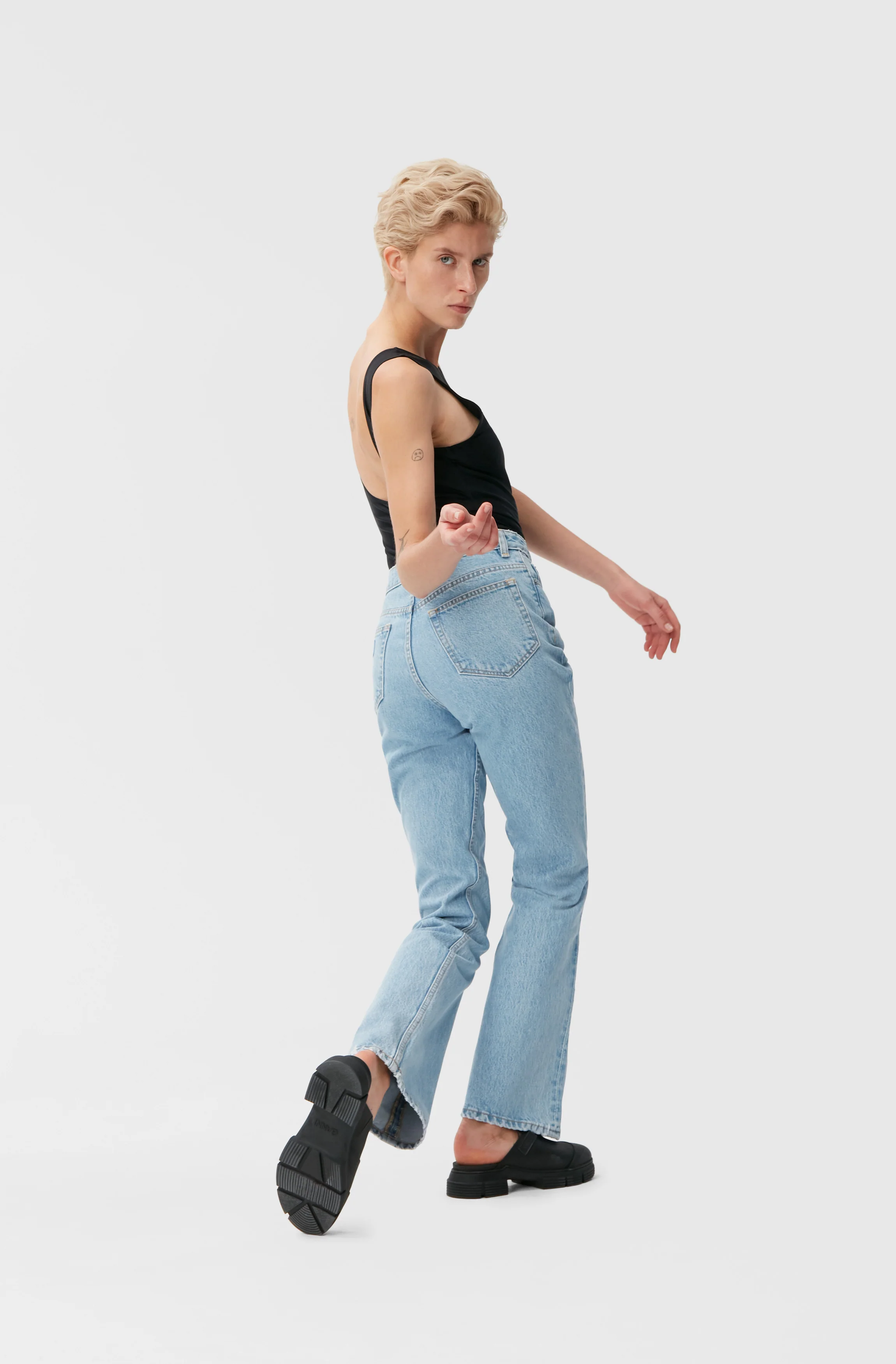 Wash Bootcut Jeans | Light Blue Stone - Image 5